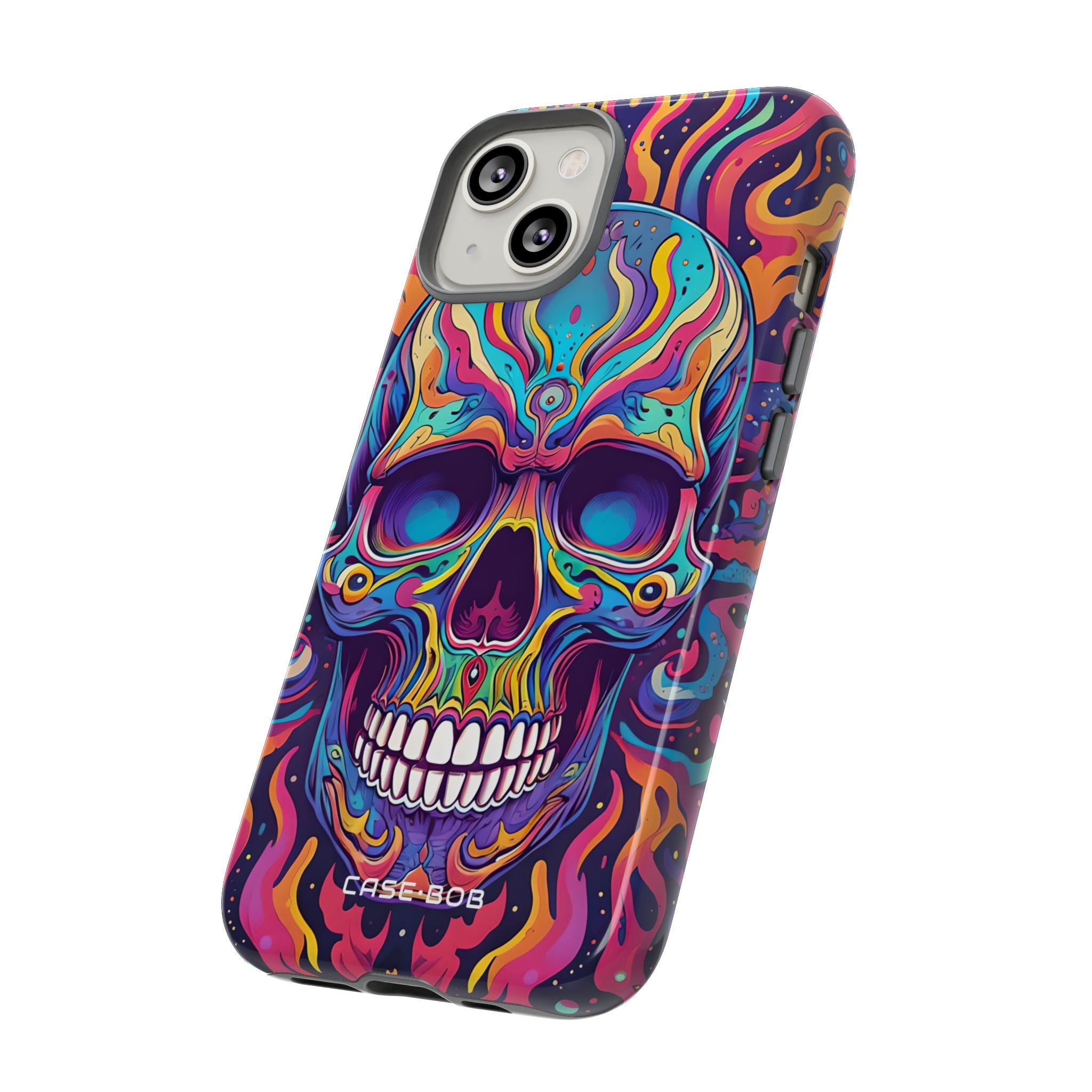 Flaming Skull iPhone 14 Case - Tough