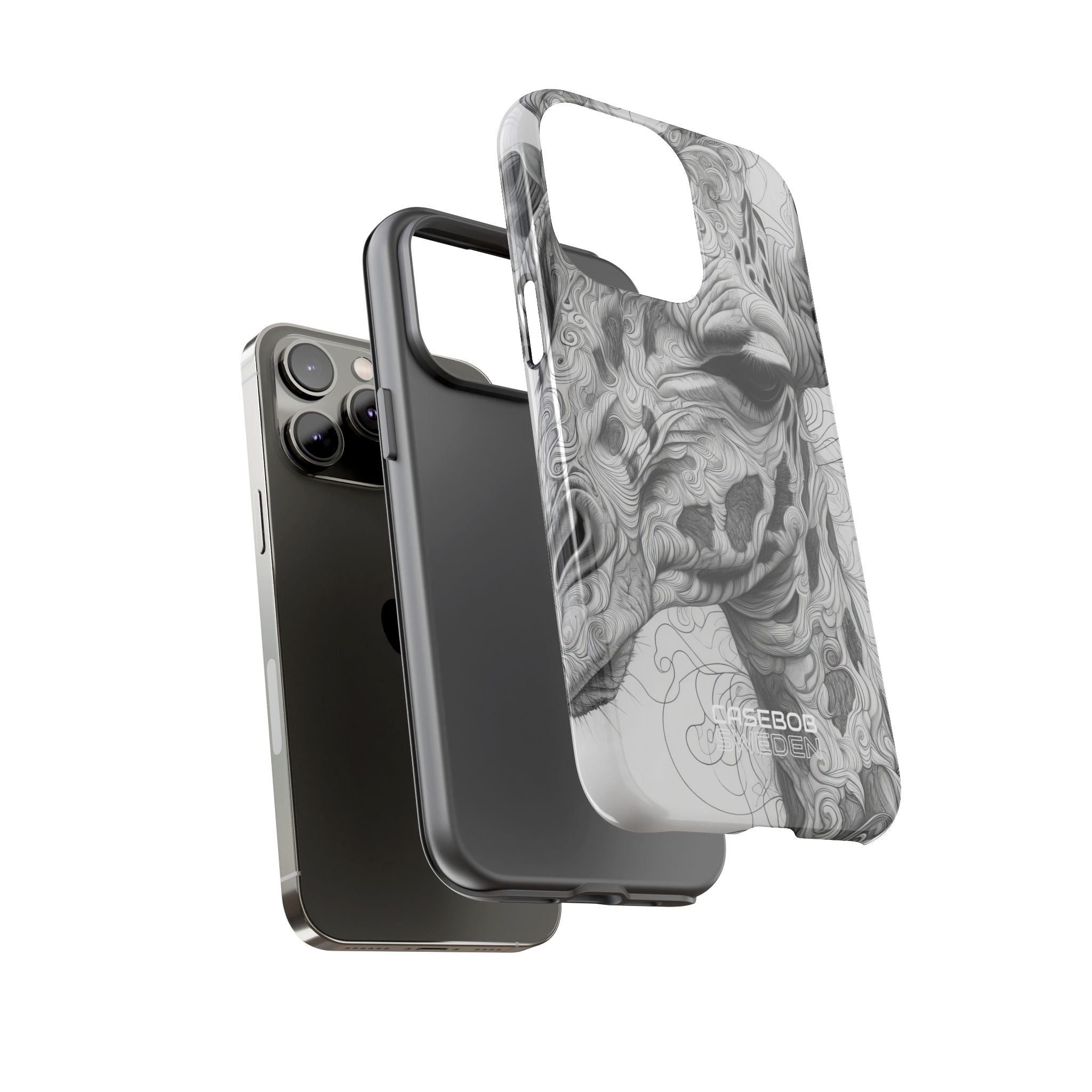 Swirling Giraffe Art iPhone 14 - Tough