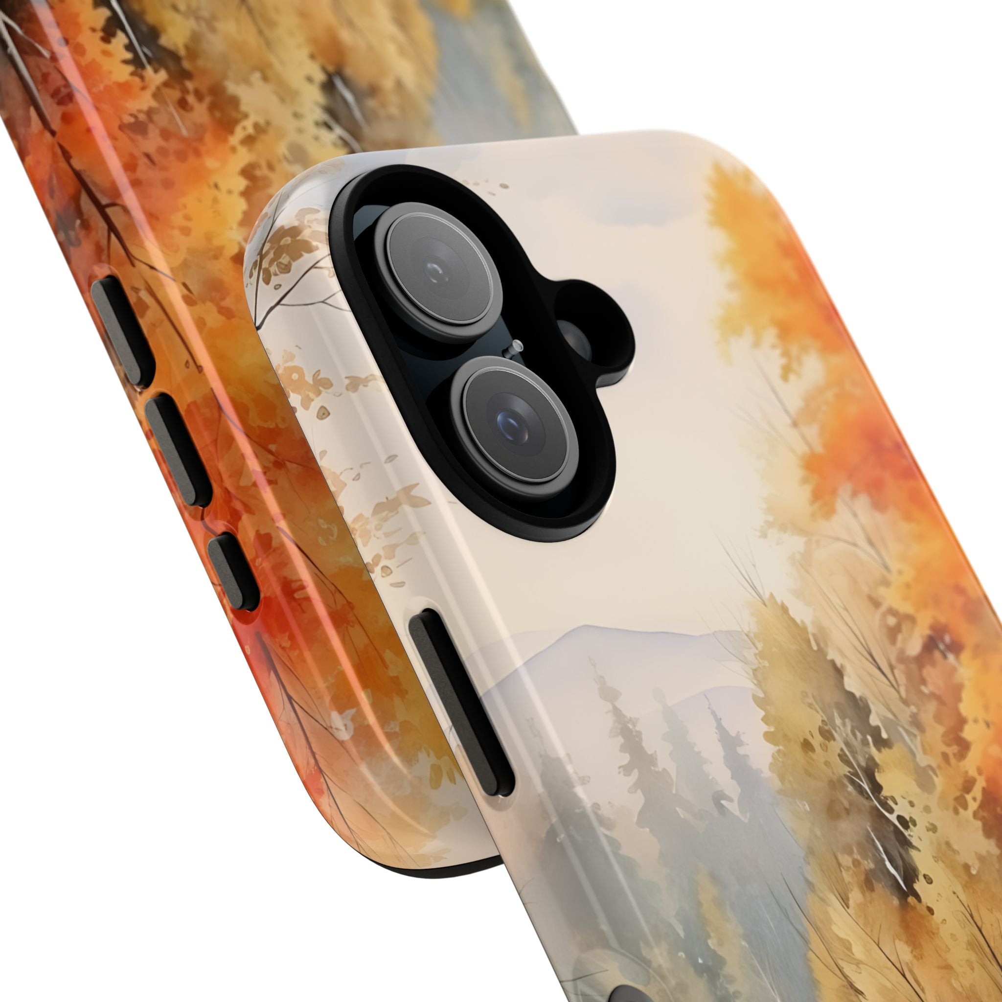 Golden Leaves Drift - iPhone Case