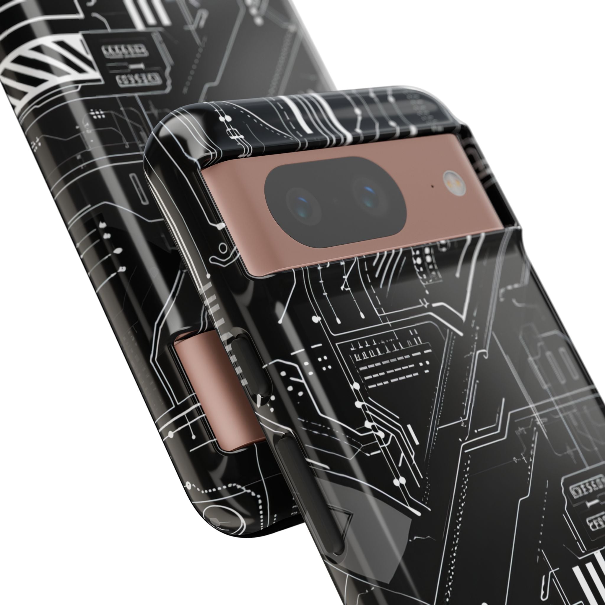 Futuristic Circuit Grid Google Pixel 8 - Tough