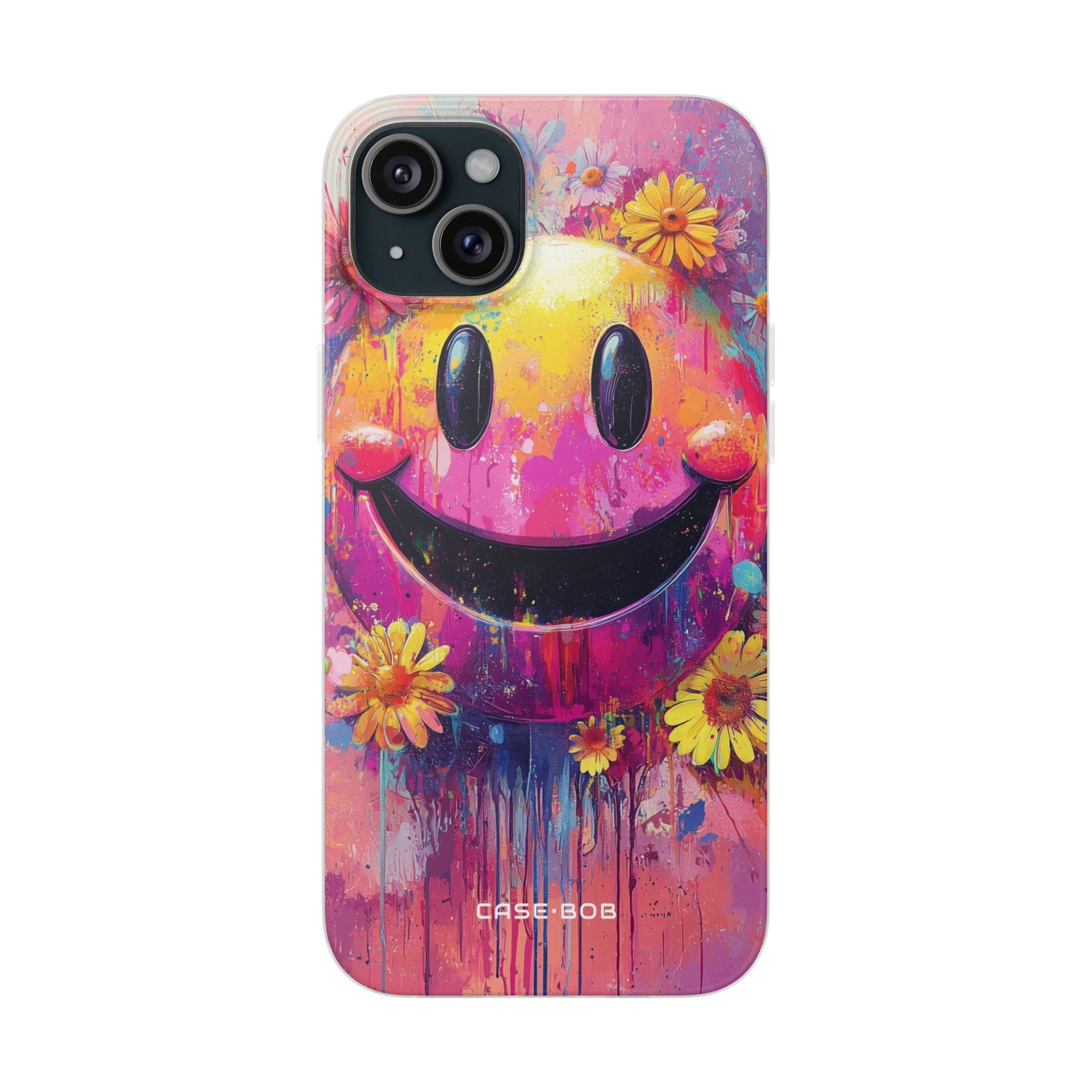 Smiley Bloom iPhone 15 Plus Case - Soft