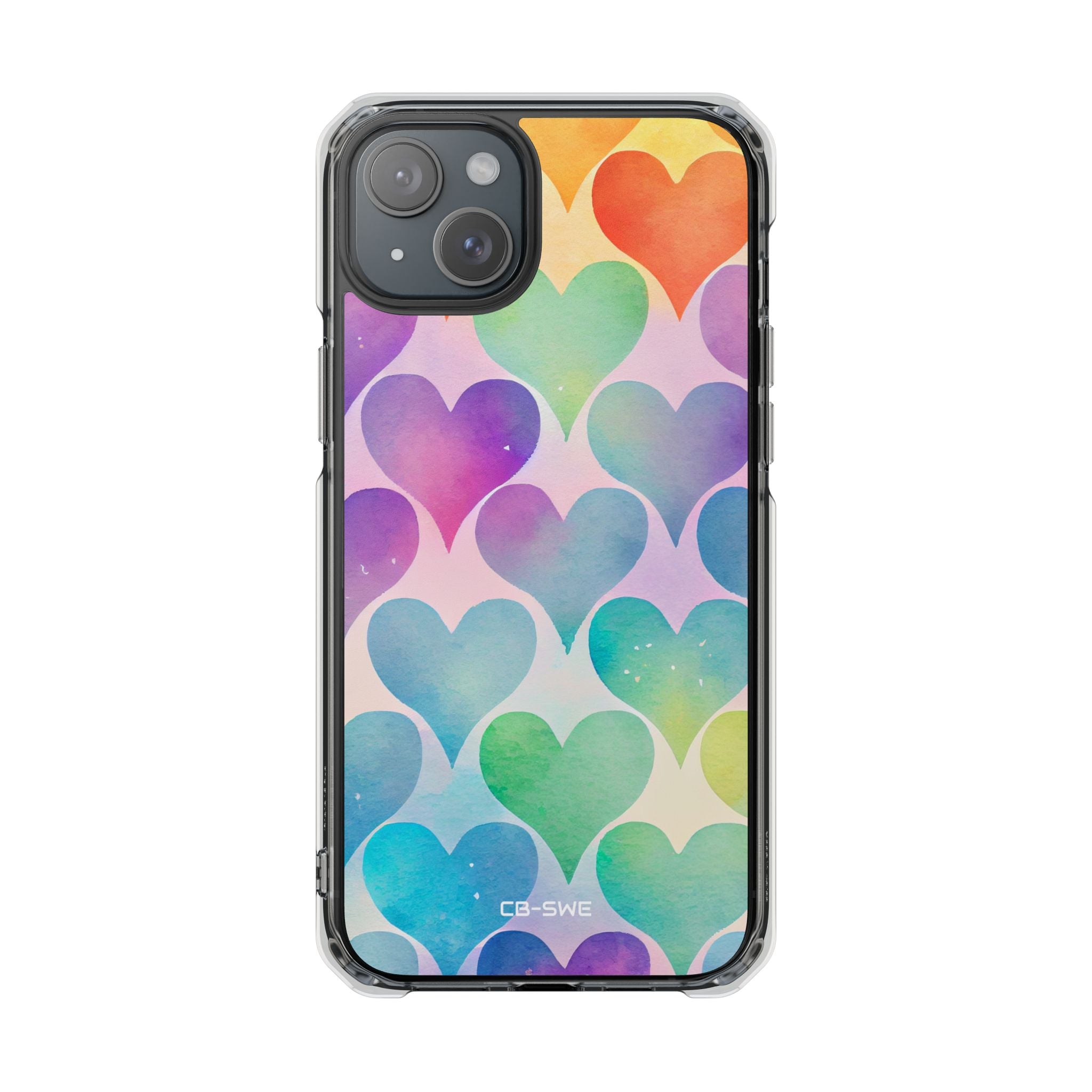 Watercolor Heart Symphony iPhone Case - Impact