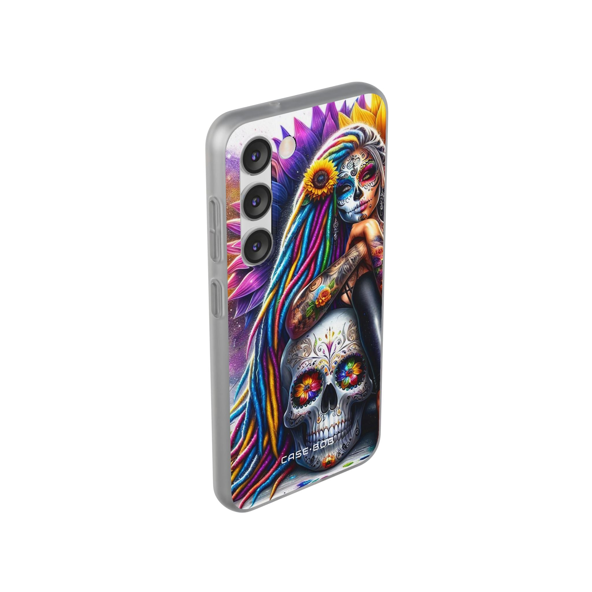 Sunflower Skull Glow Samsung S23 Case - Soft
