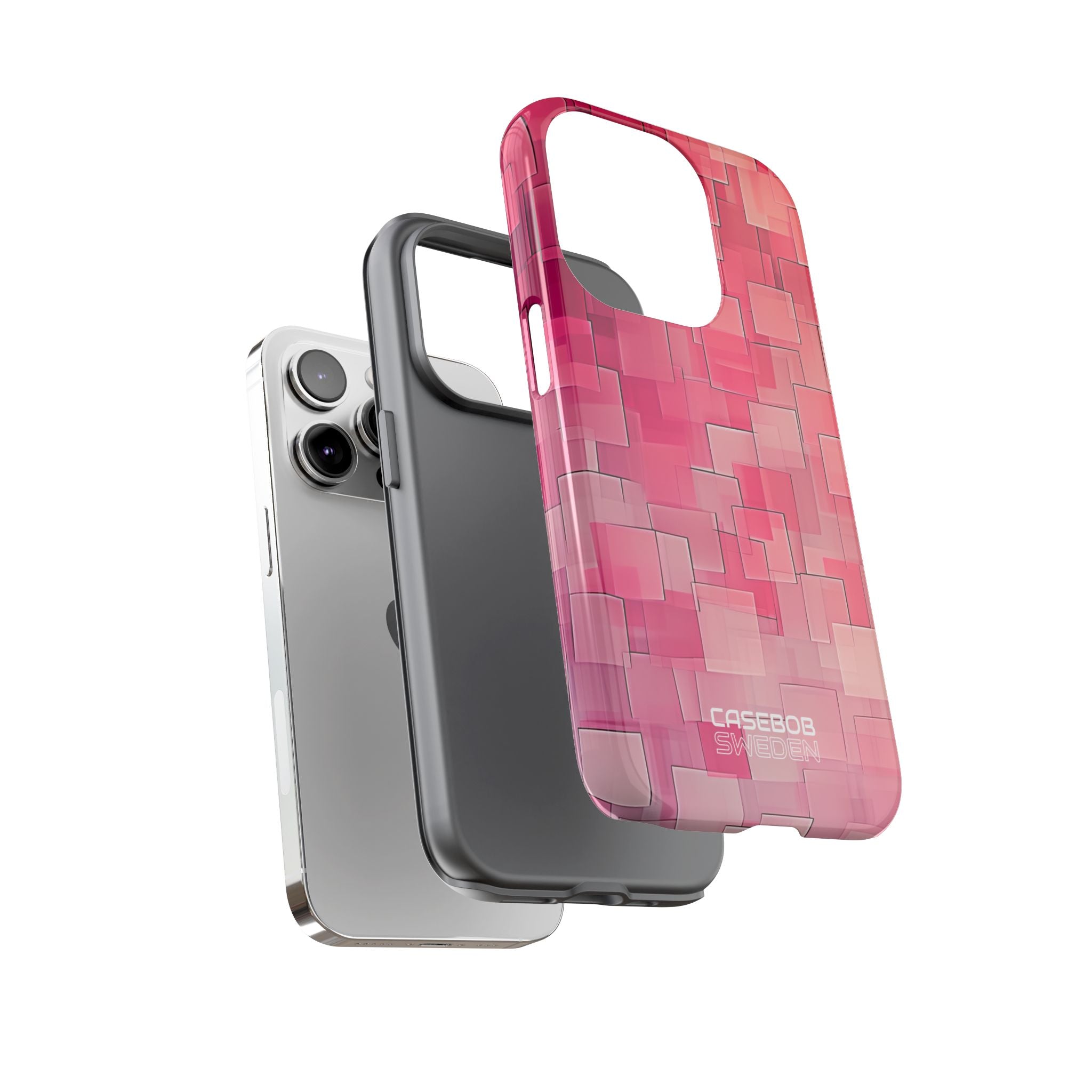 Layered Pink Geometry iPhone 14 - Tough