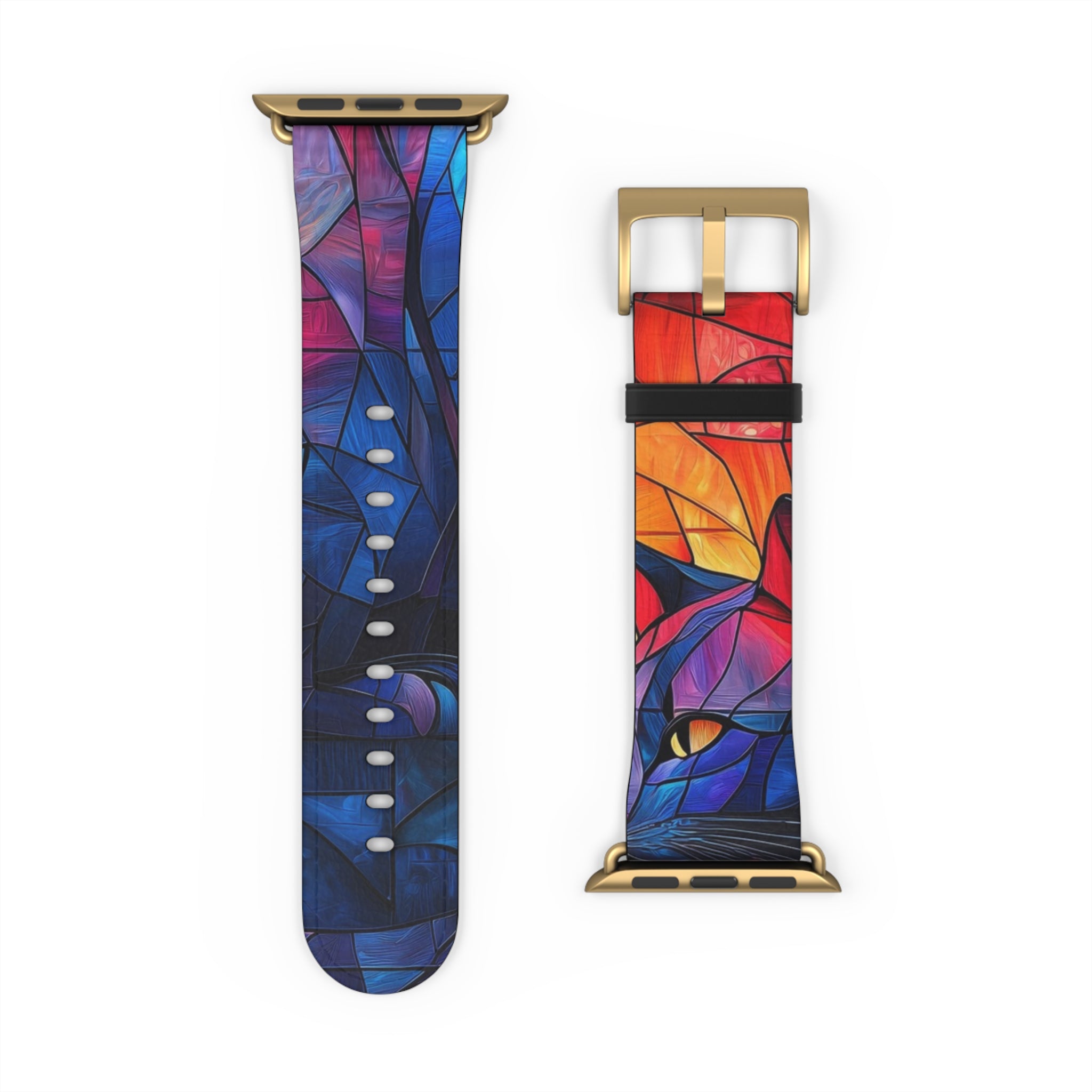 Stained Glass Cat - Watch Band