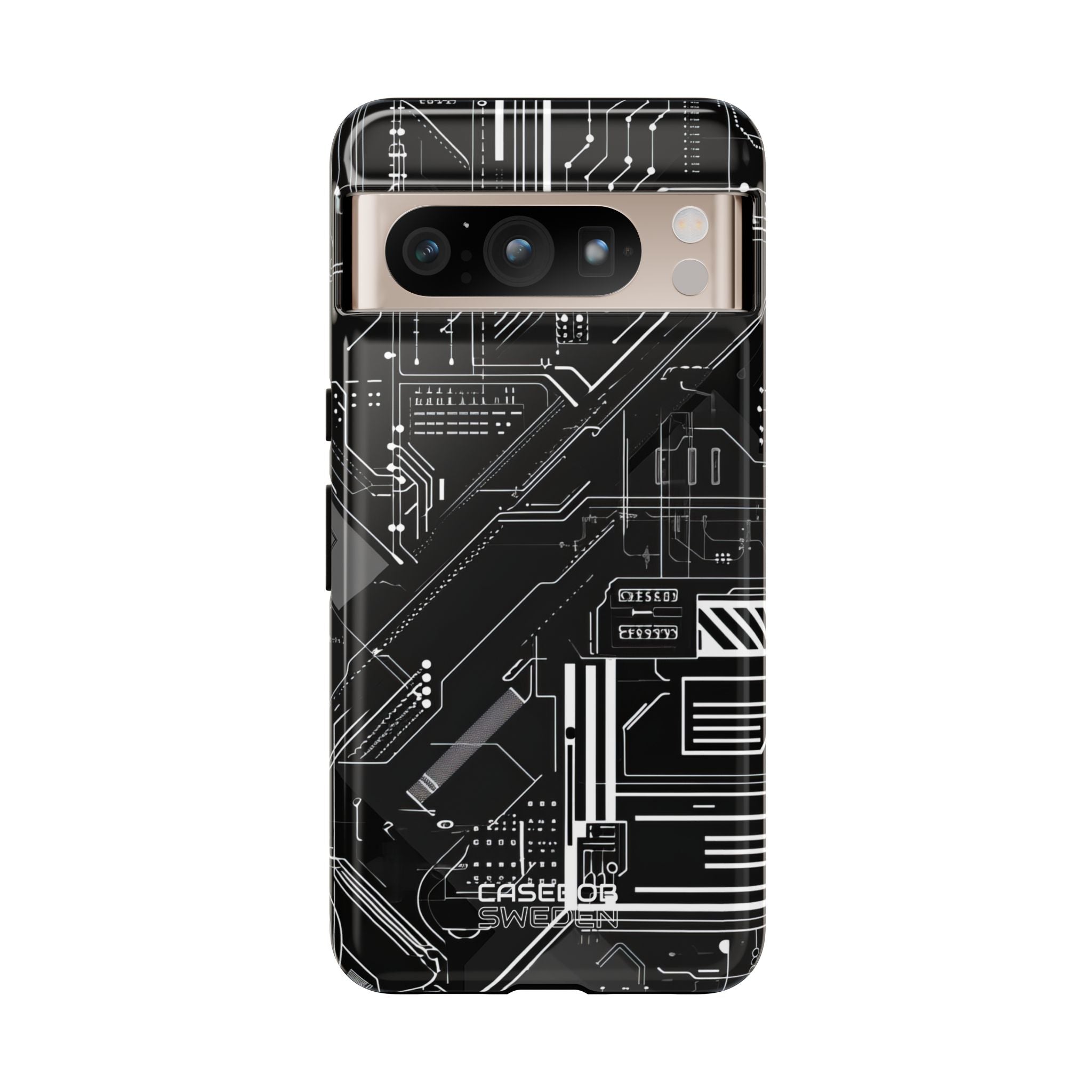 Futuristic Circuit Grid Google Pixel 8 - Tough