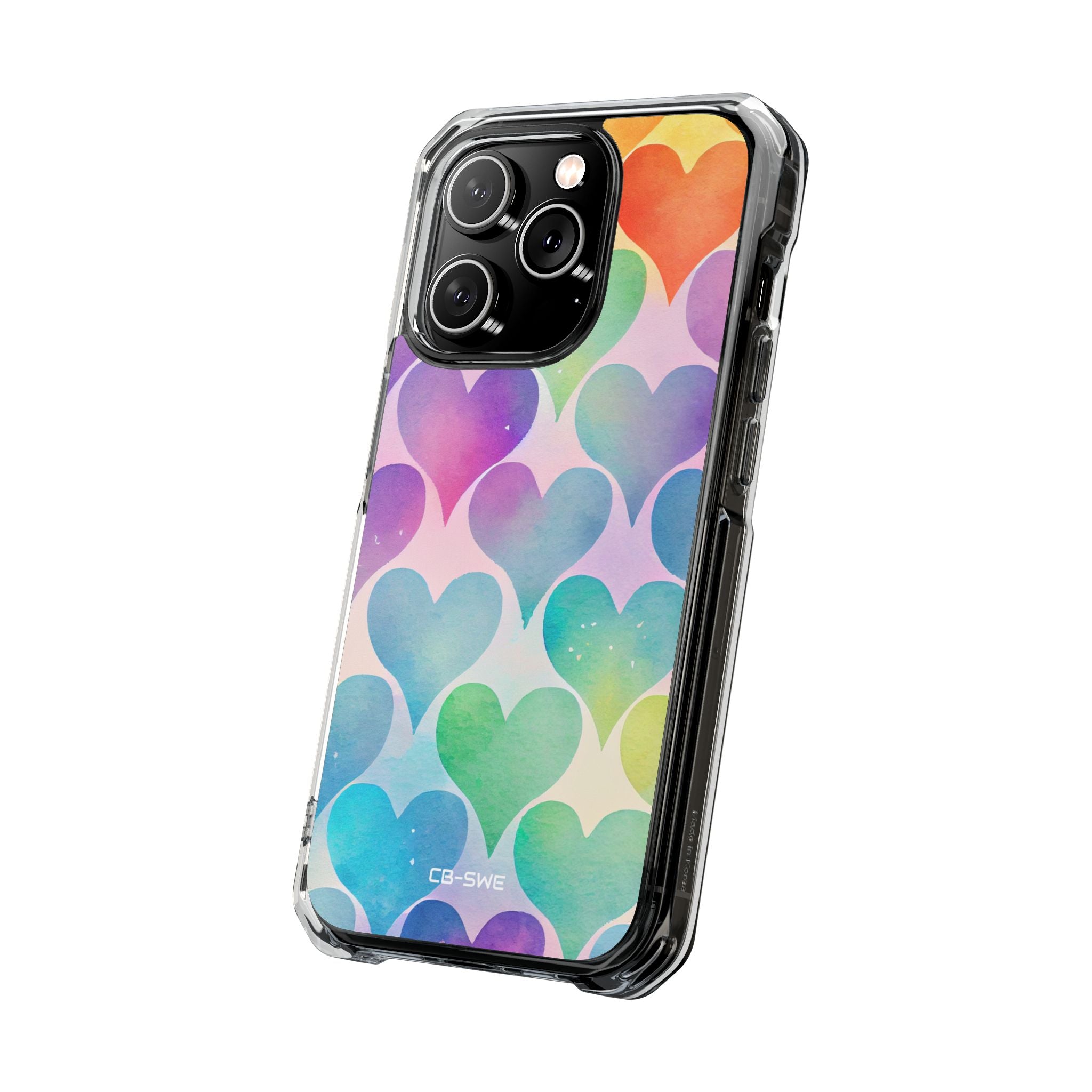 Watercolor Heart Symphony iPhone Case - Impact