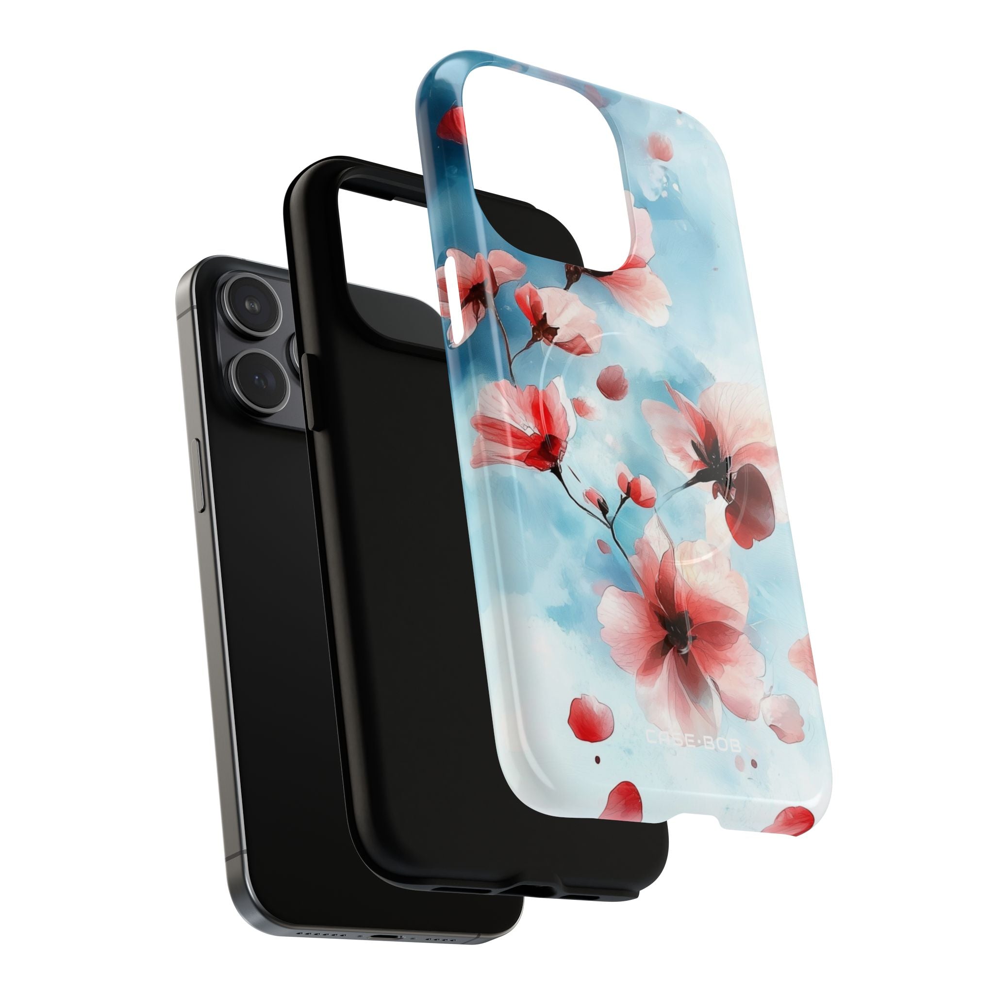 Pink Blossom Drift iPhone 15 Pro Max Case - Tough+