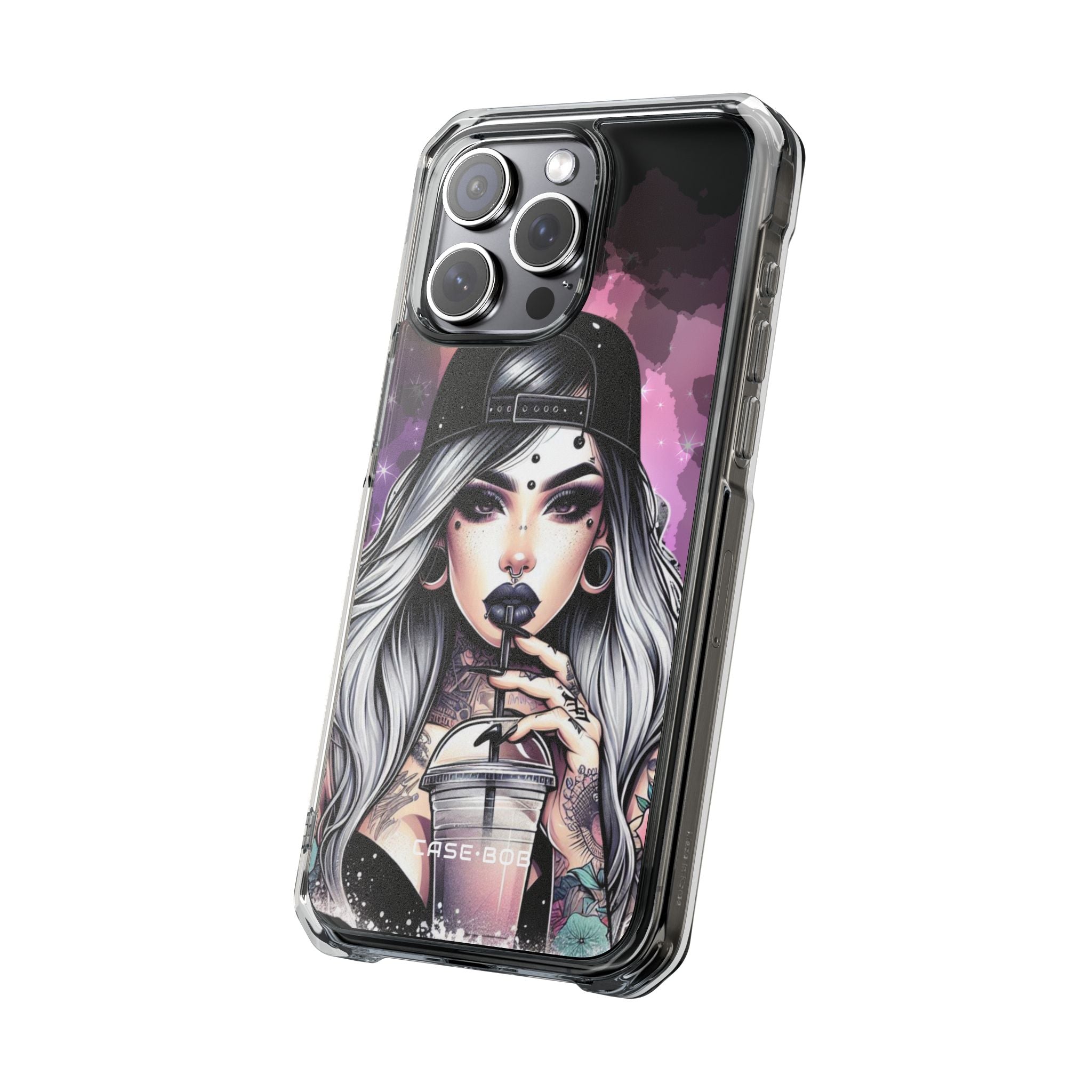 Silver Sip Nebula iPhone 15 Pro Max Case - Impact