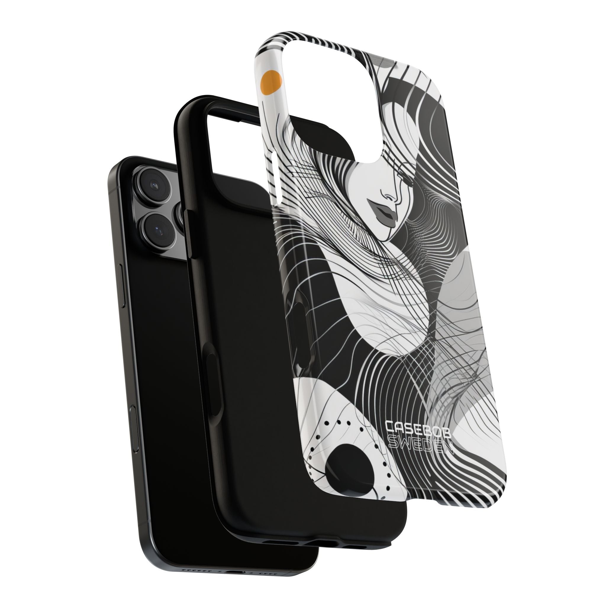 Orange Wave Motion iPhone 16 - Tough