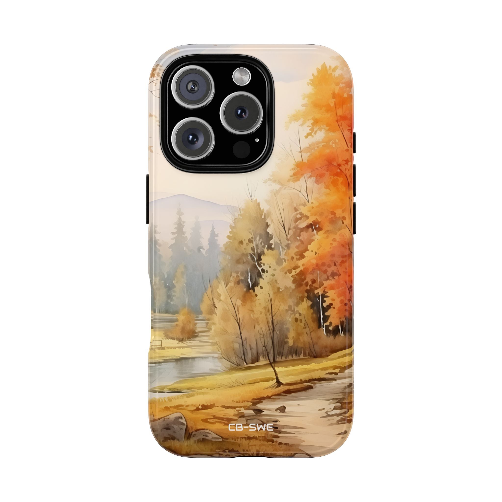 Golden Leaves Drift - iPhone Case