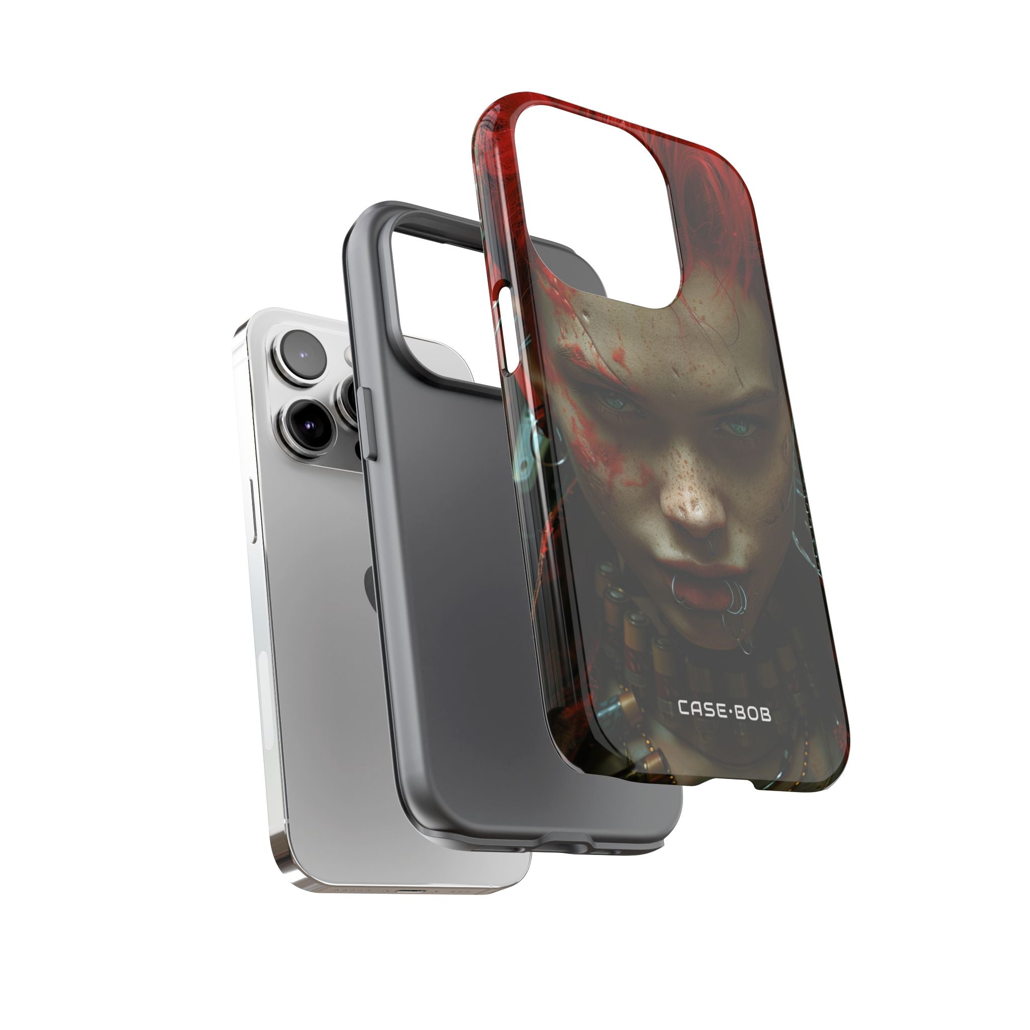 Red Spike Gaze iPhone 14 Pro Case - Tough