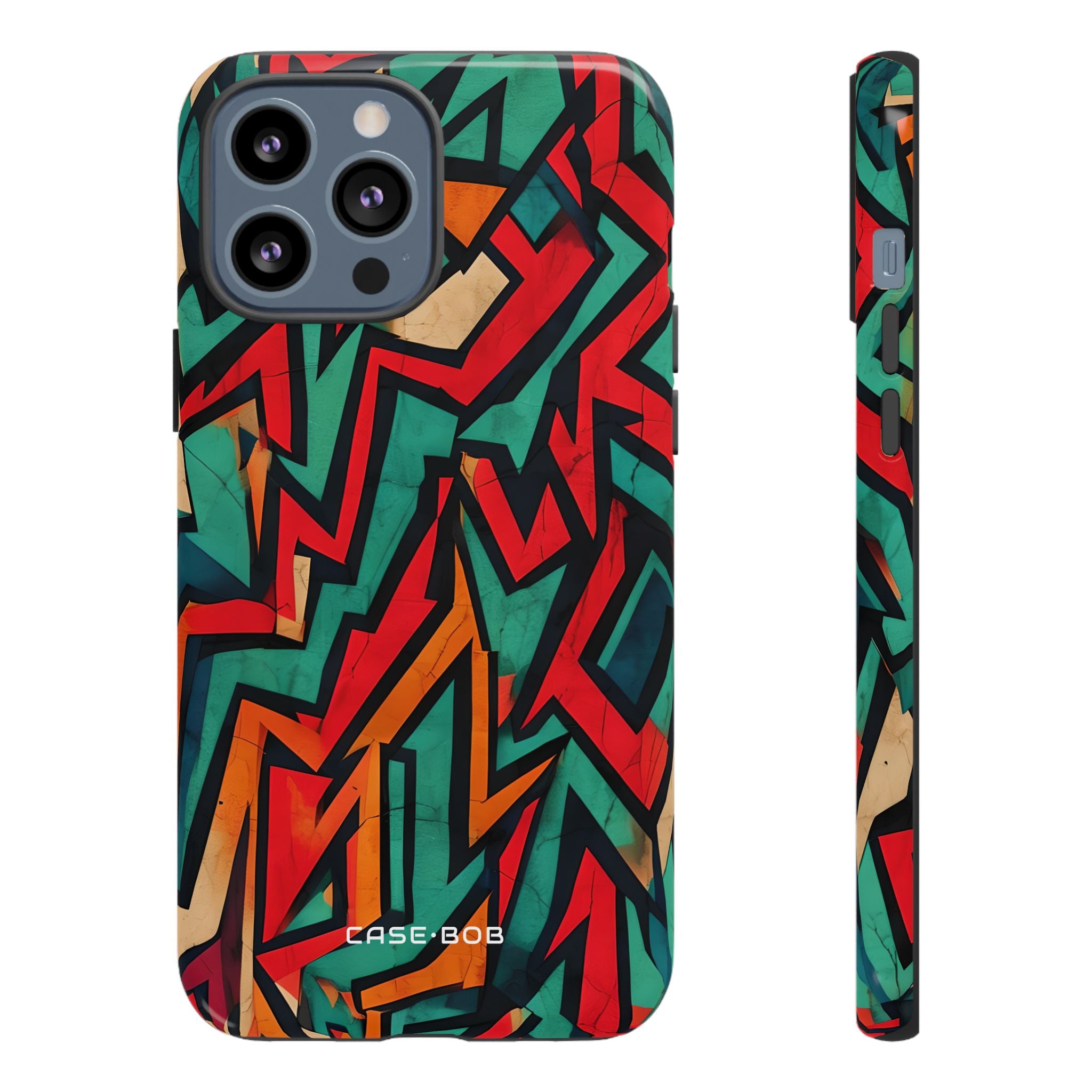 Crimson Zigzag iPhone 13 Pro Max Case - Tough