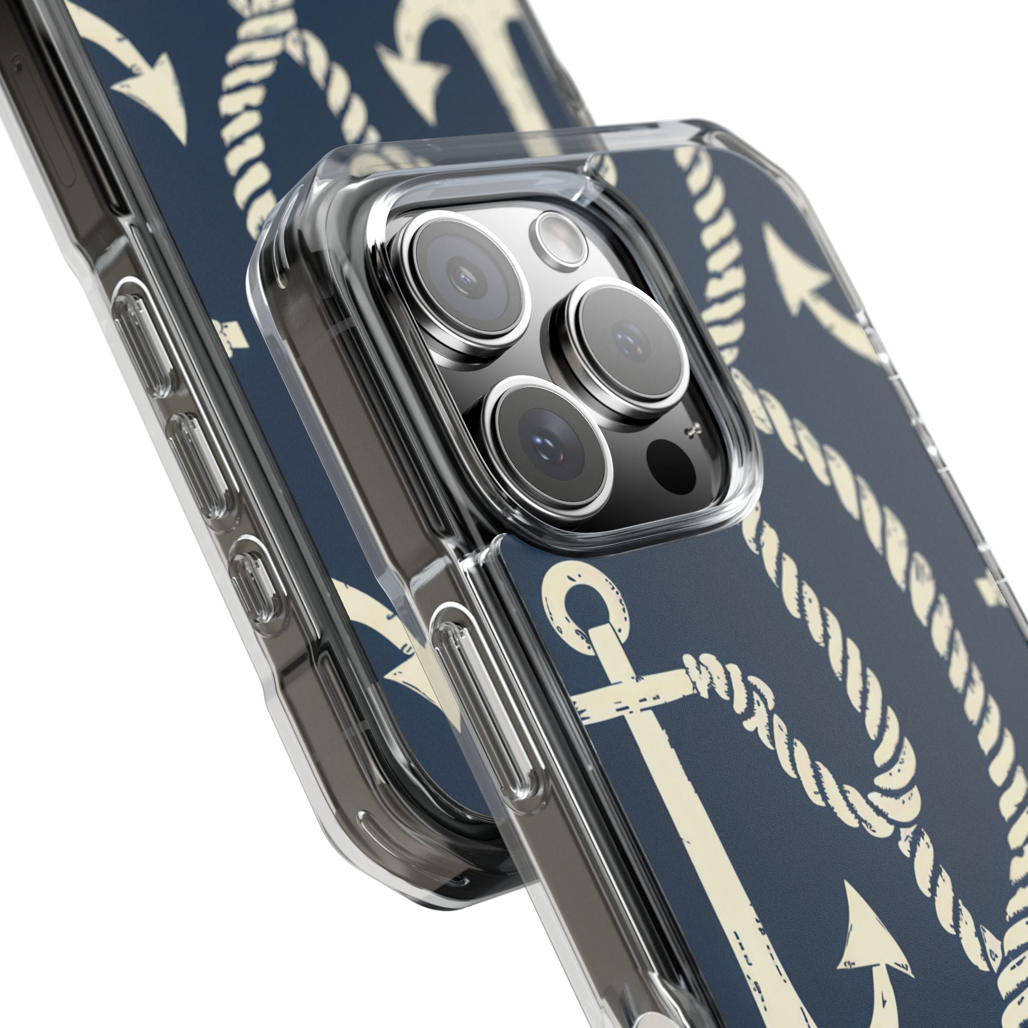 Nautical Anchors Rope iPhone 16 - Impact Clear+