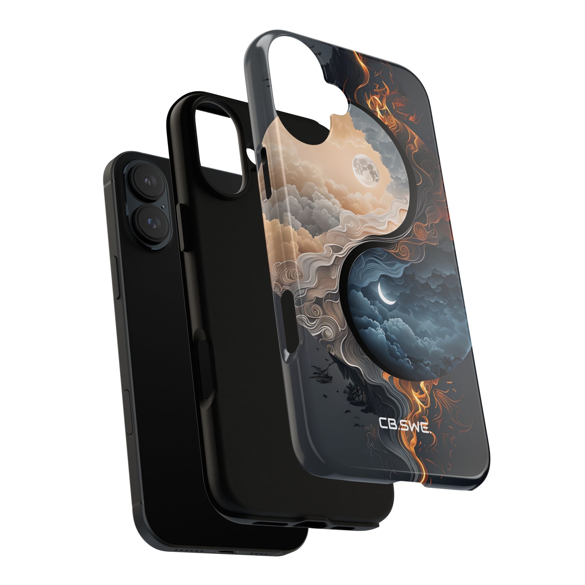Surreal Day and Night Yin Yang Symbol Artwork Phone Cover iPhone 16 - Tough