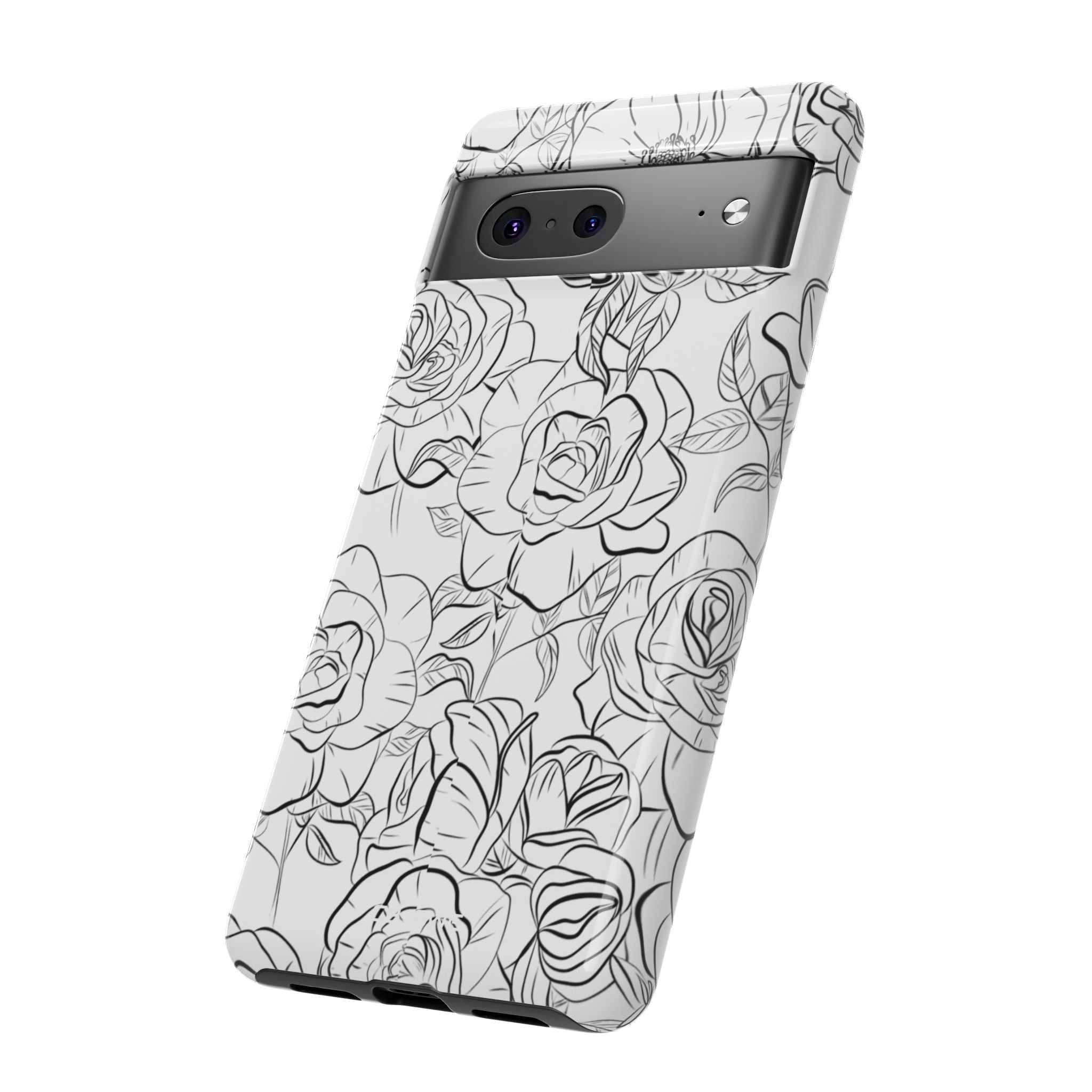 Intricate Rose Sketches - Google Pixel Case