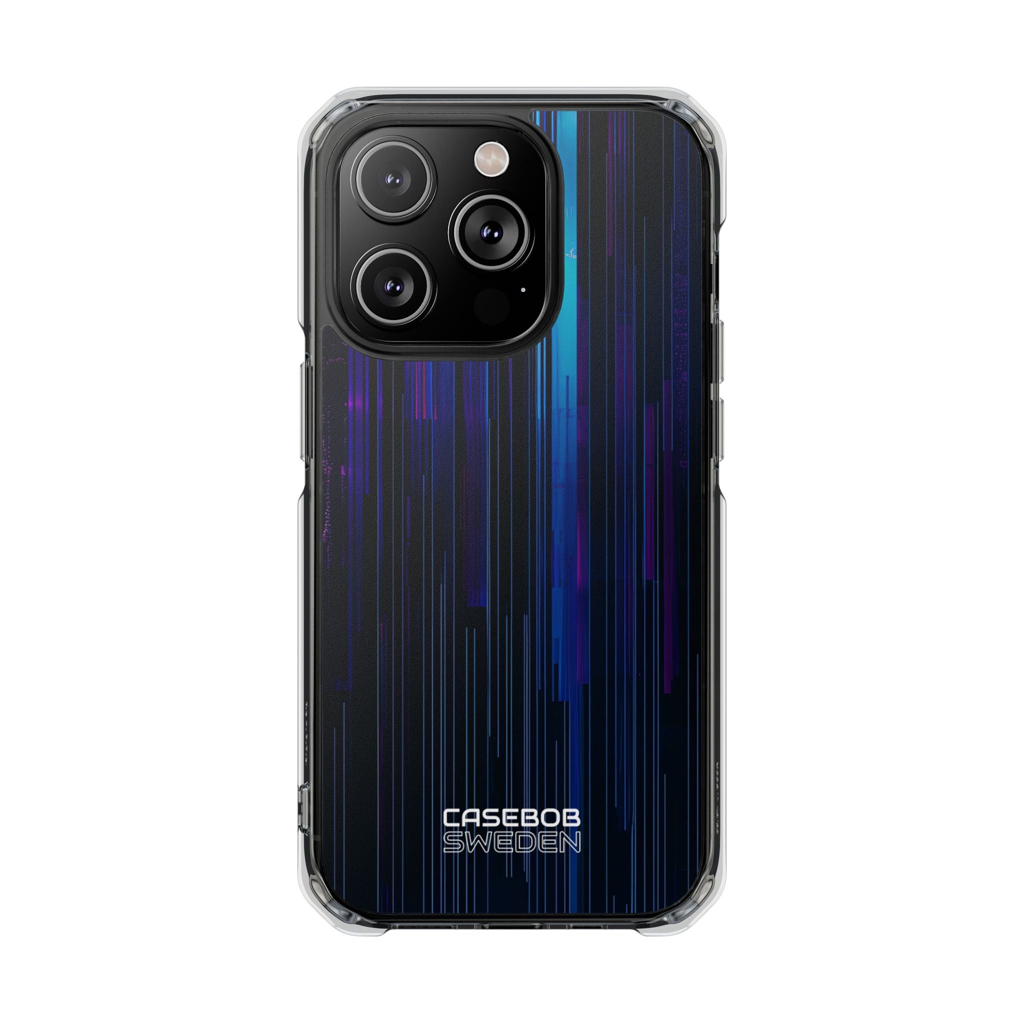 Neon Glitch Stripes iPhone 14 - Impact Clear+