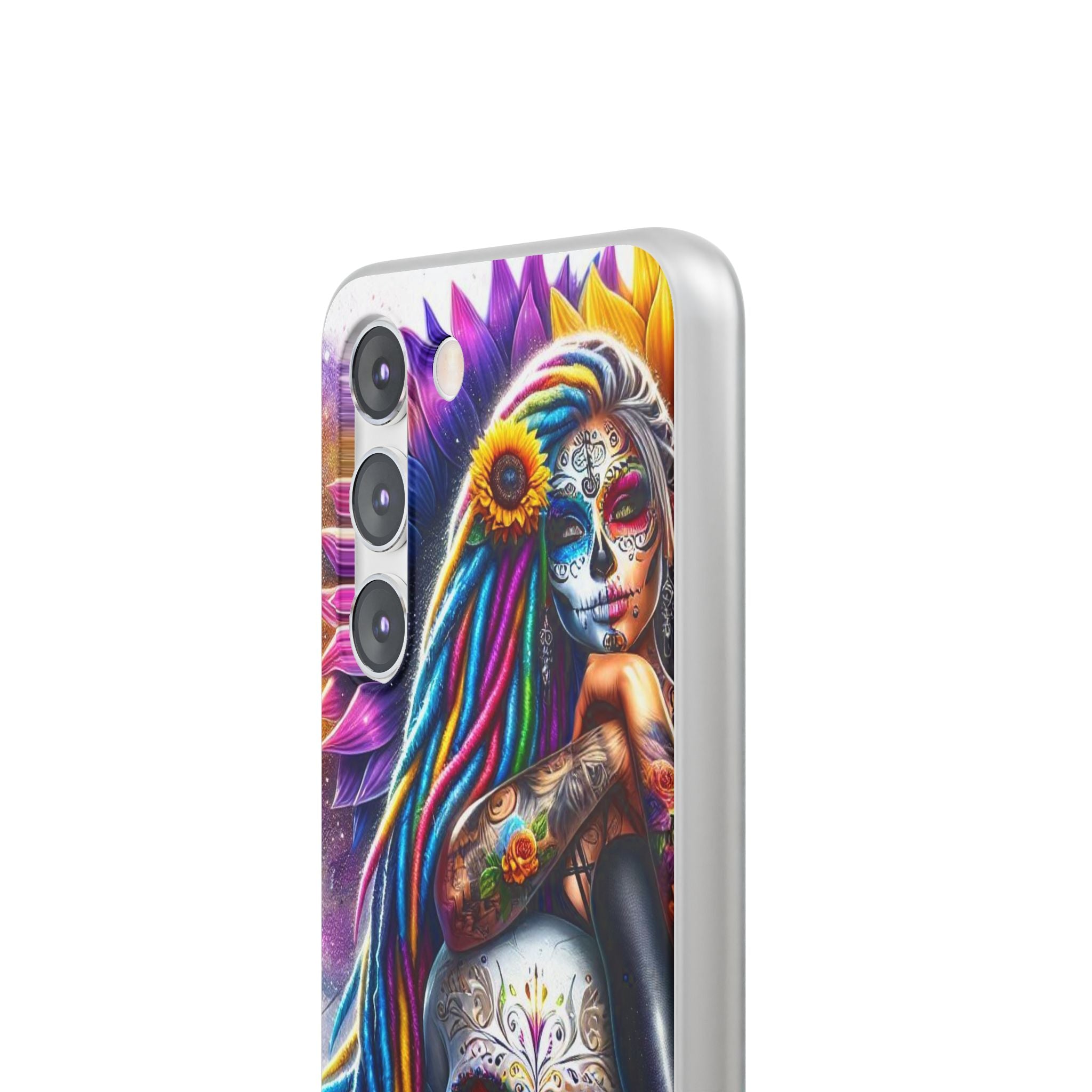 Sunflower Skull Glow Samsung S23 Case - Soft