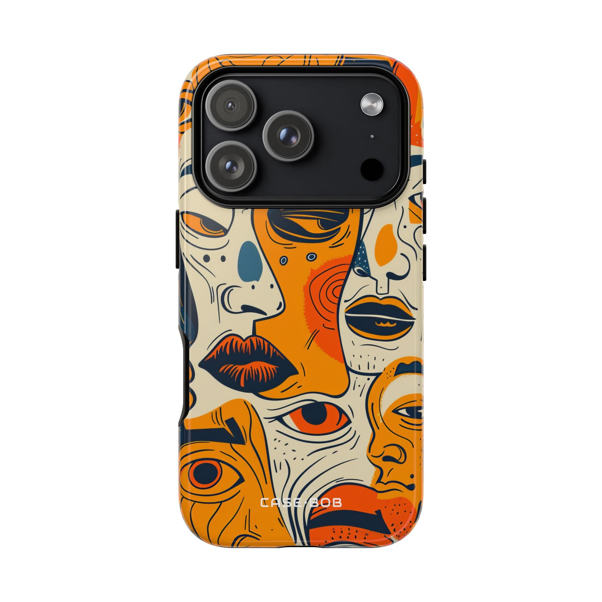 Tangled Faces Sunset iPhone 17 Pro Case - Tough