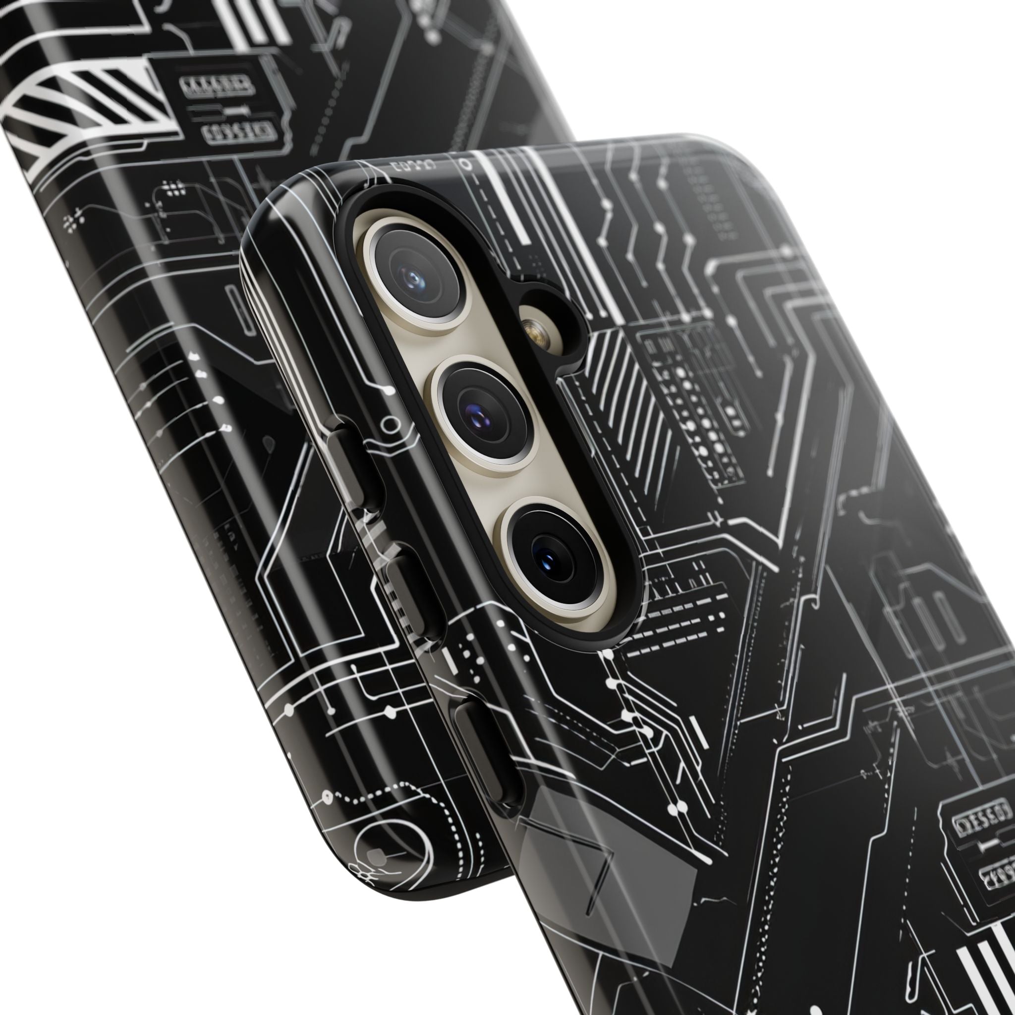Futuristic Circuit Grid Samsung S24 - Tough
