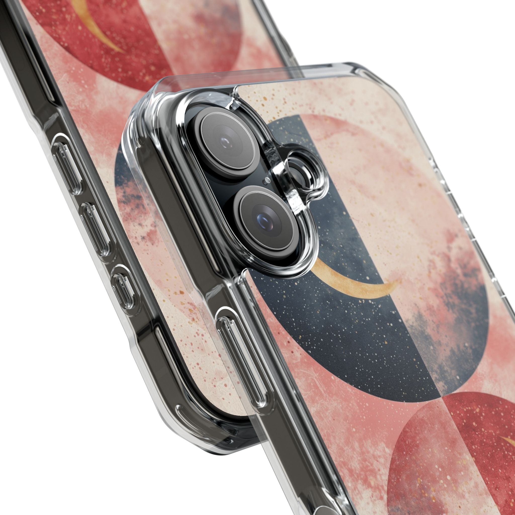 Golden Crescent Circles iPhone 15 Case - Impact