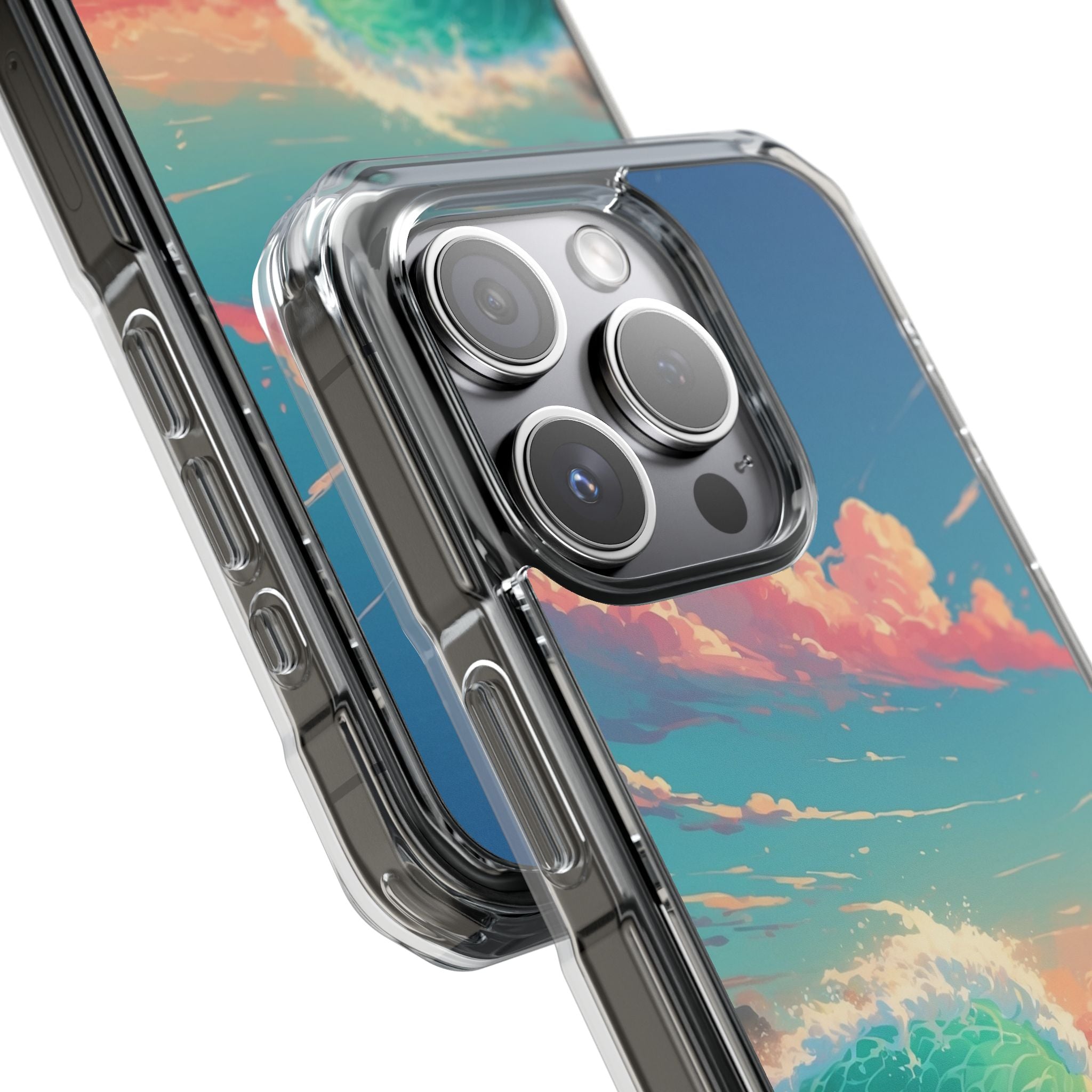 Turquoise Curl iPhone 15 Pro Case - Impact