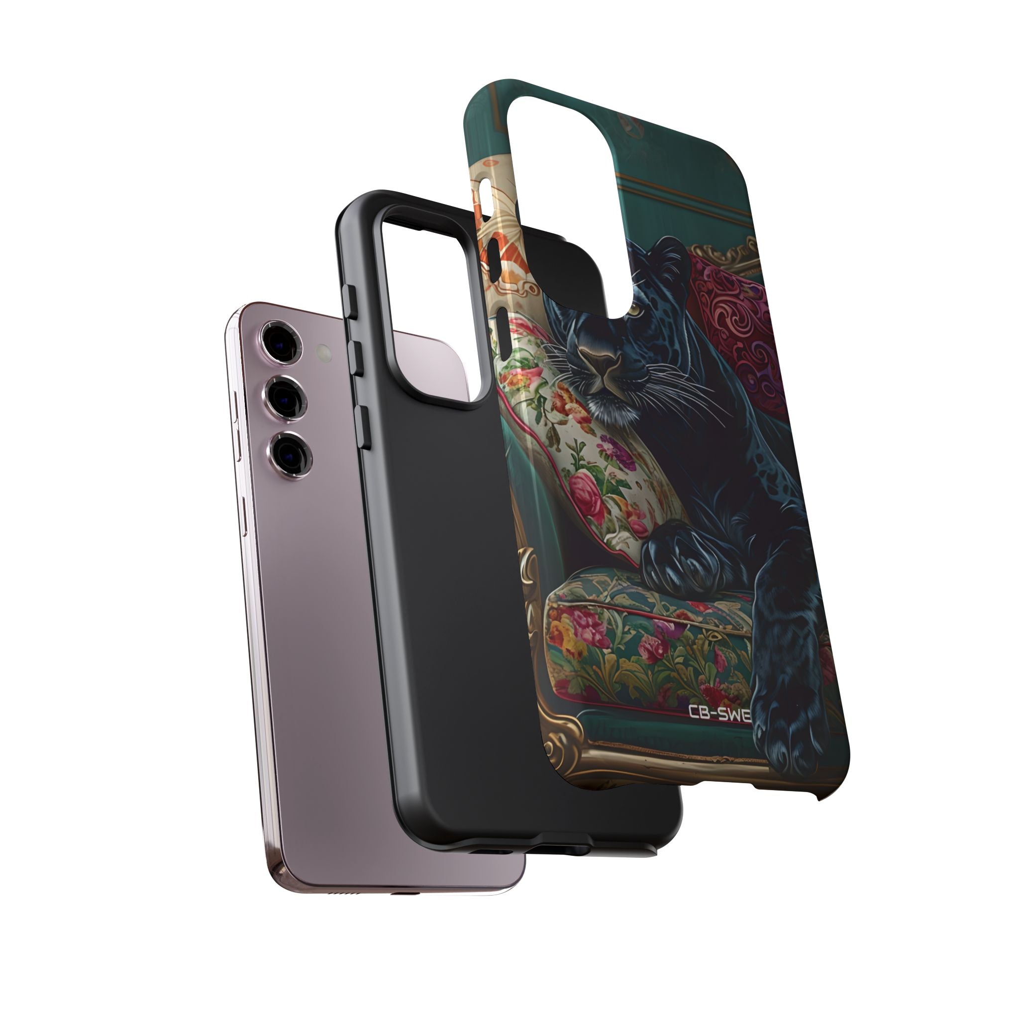 Panther on Vintage Chaise - Samsung Case