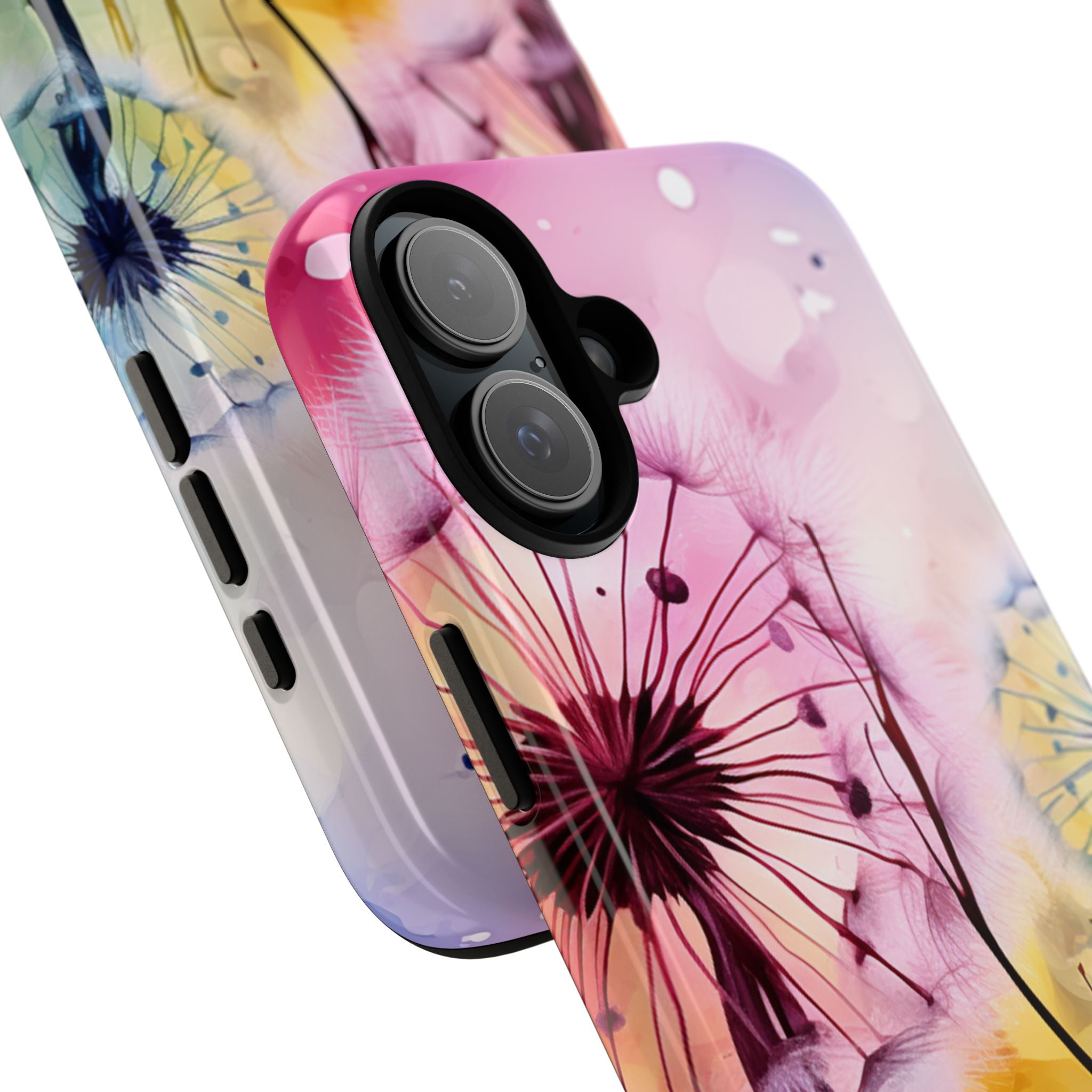 Pink Dandelion Glow iPhone 16 Plus Case - Tough