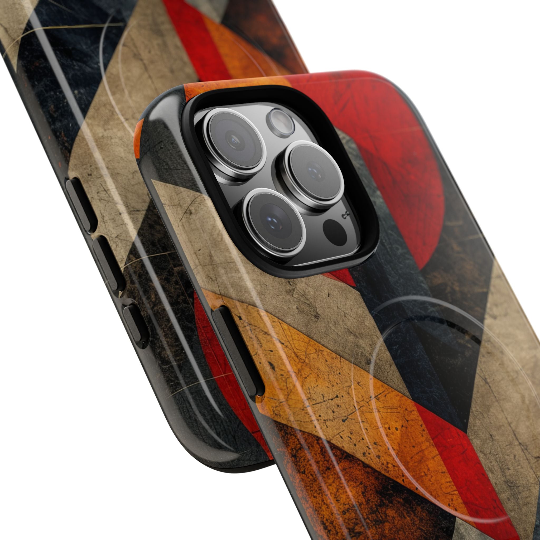 Crimson Circle Geometry iPhone 16 - Tough+