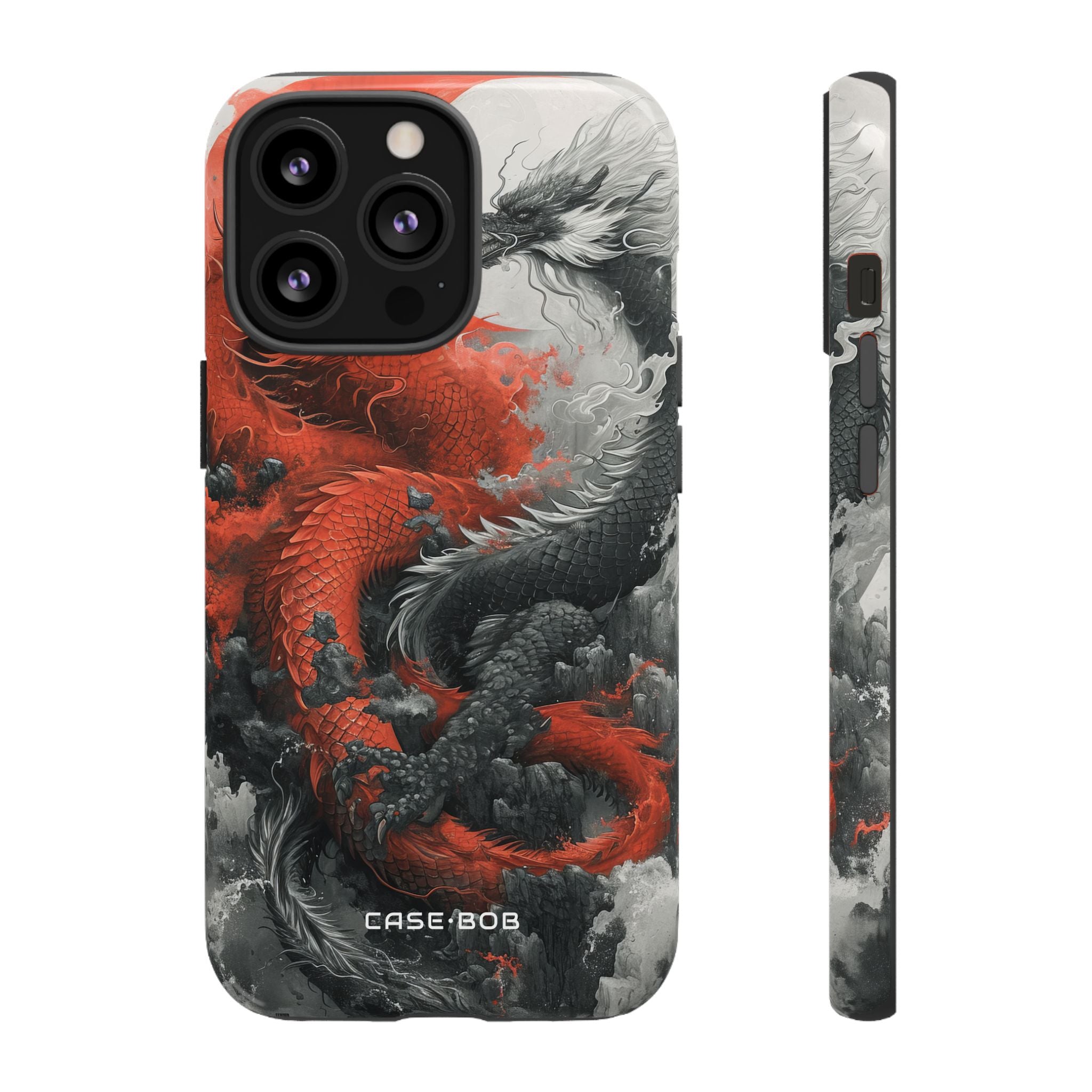Twin Dragons Crimson iPhone 13 Pro Case - Tough