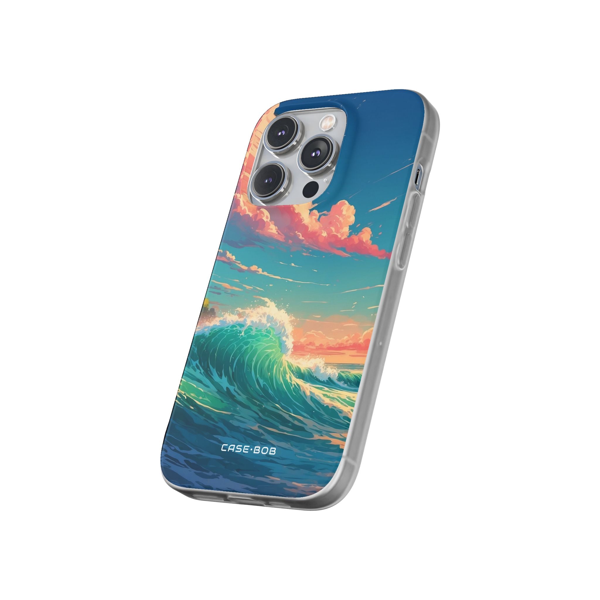 Turquoise Curl iPhone 14 Pro Case - Soft