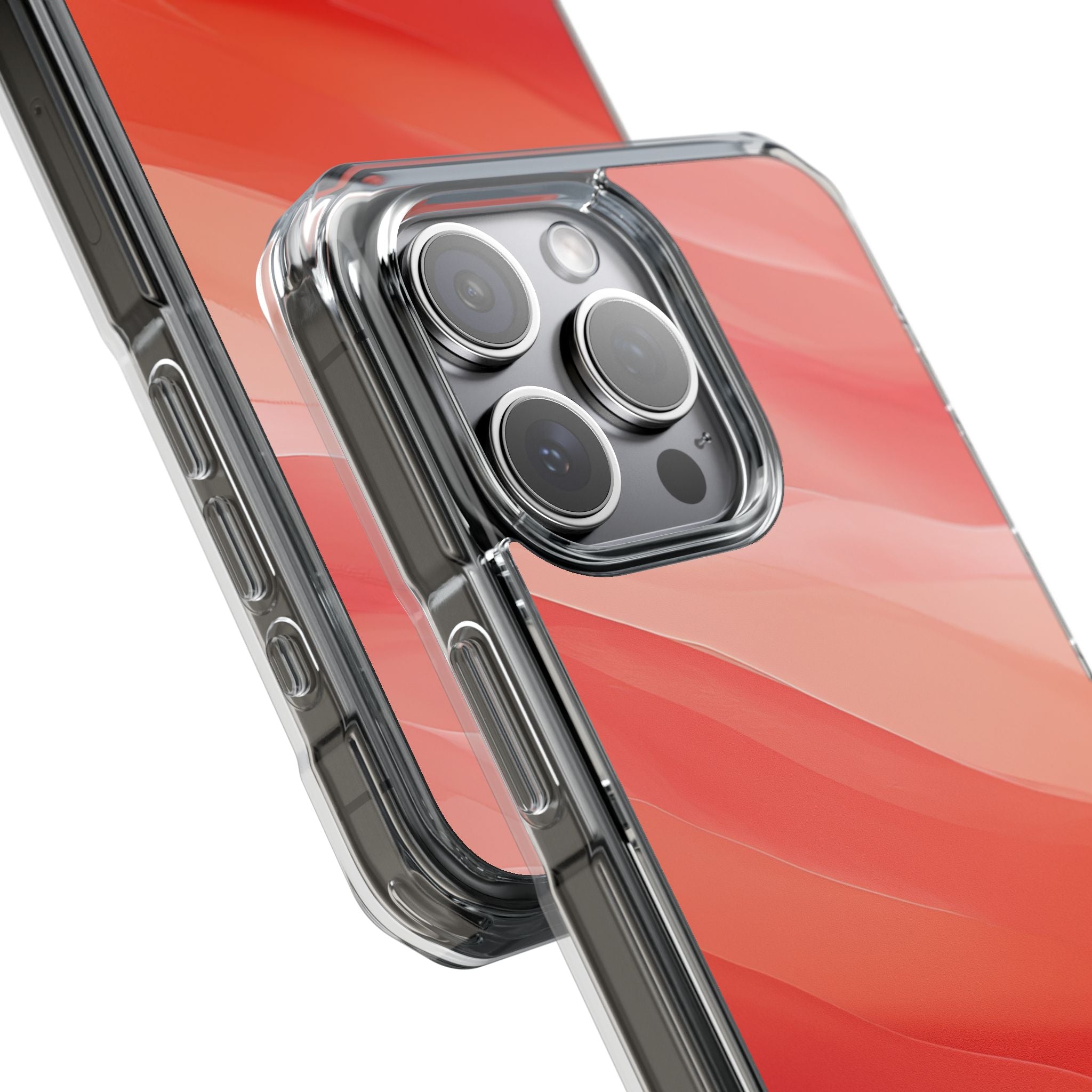 Flowing Coral Waves iPhone 15 - Impact Clear+