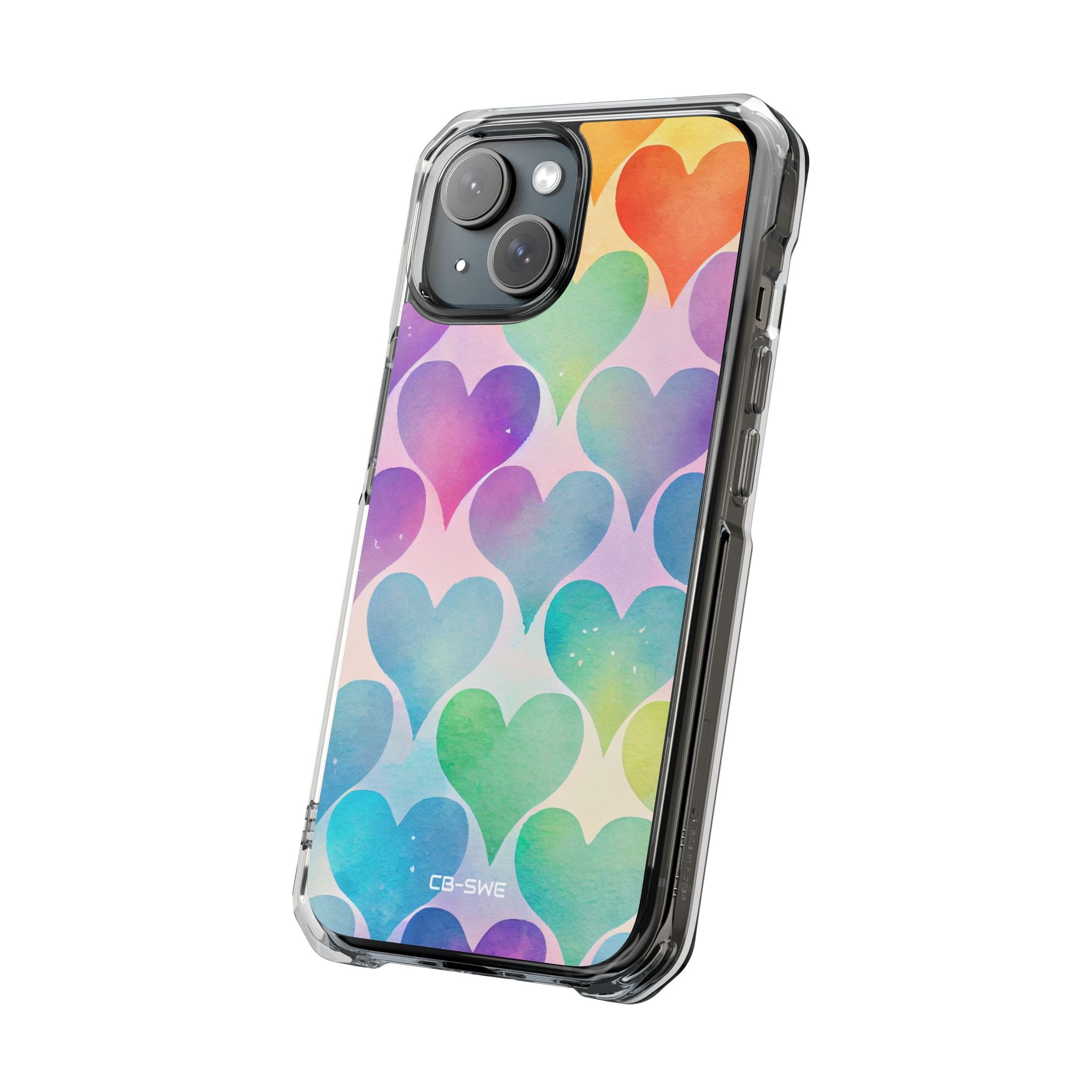 Watercolor Heart Symphony iPhone Case - Impact