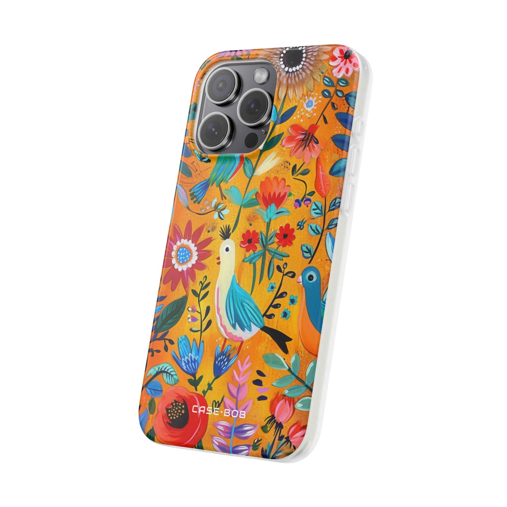 Colorful Birds Bloom iPhone 15 Pro Max Case - Soft