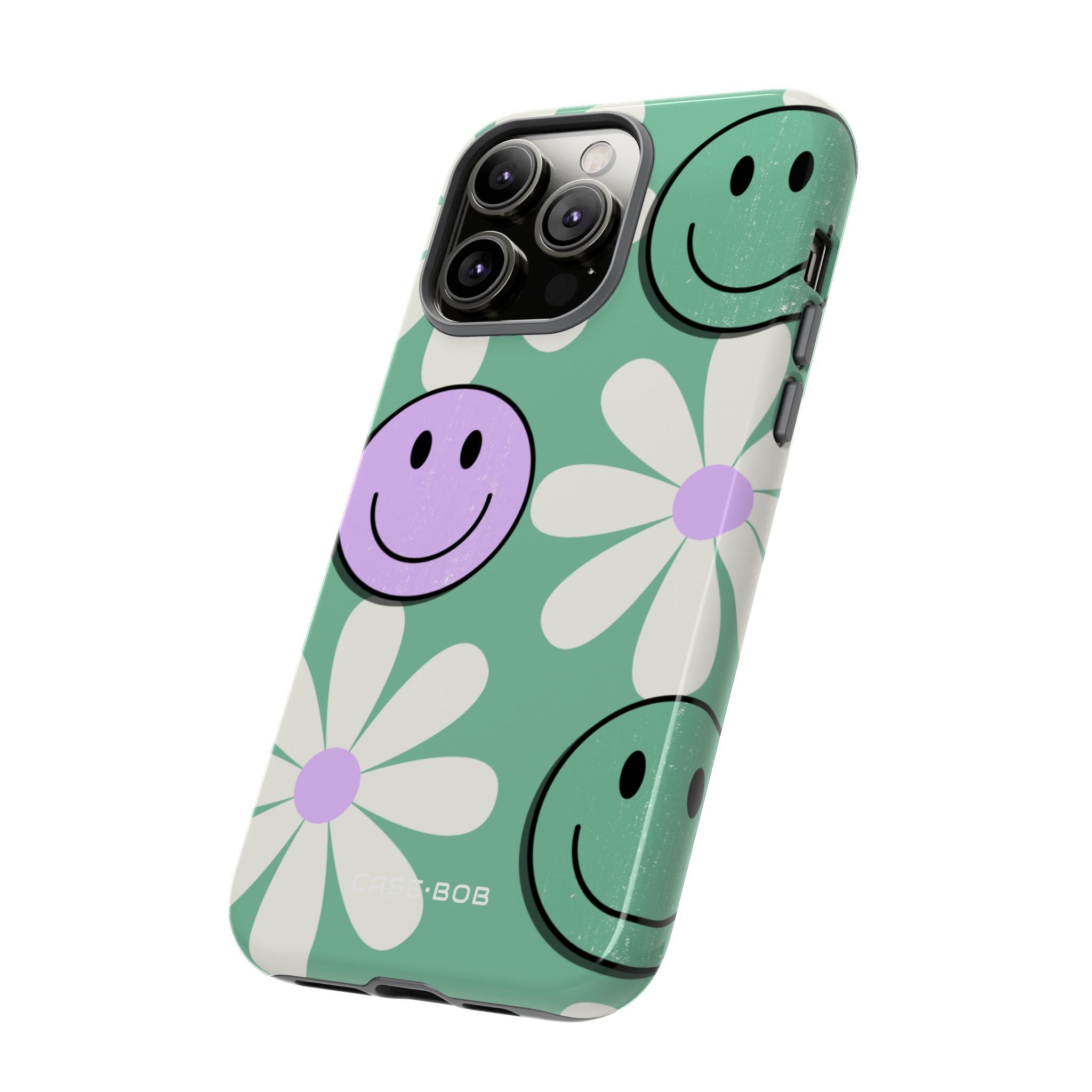 Smiley Daisy Glow iPhone 14 Pro Max Case - Tough