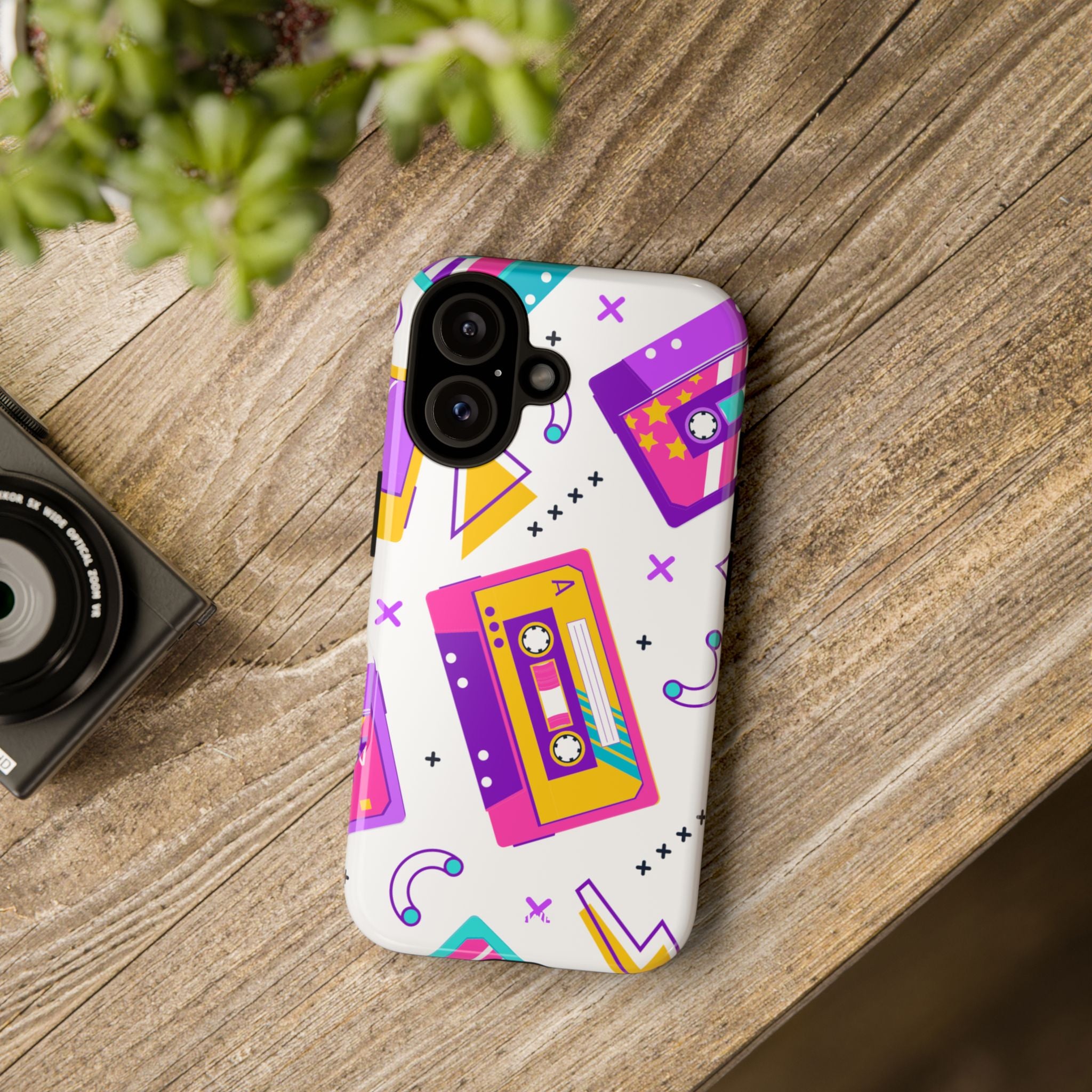Retro Cassette Chaos - iPhone Case