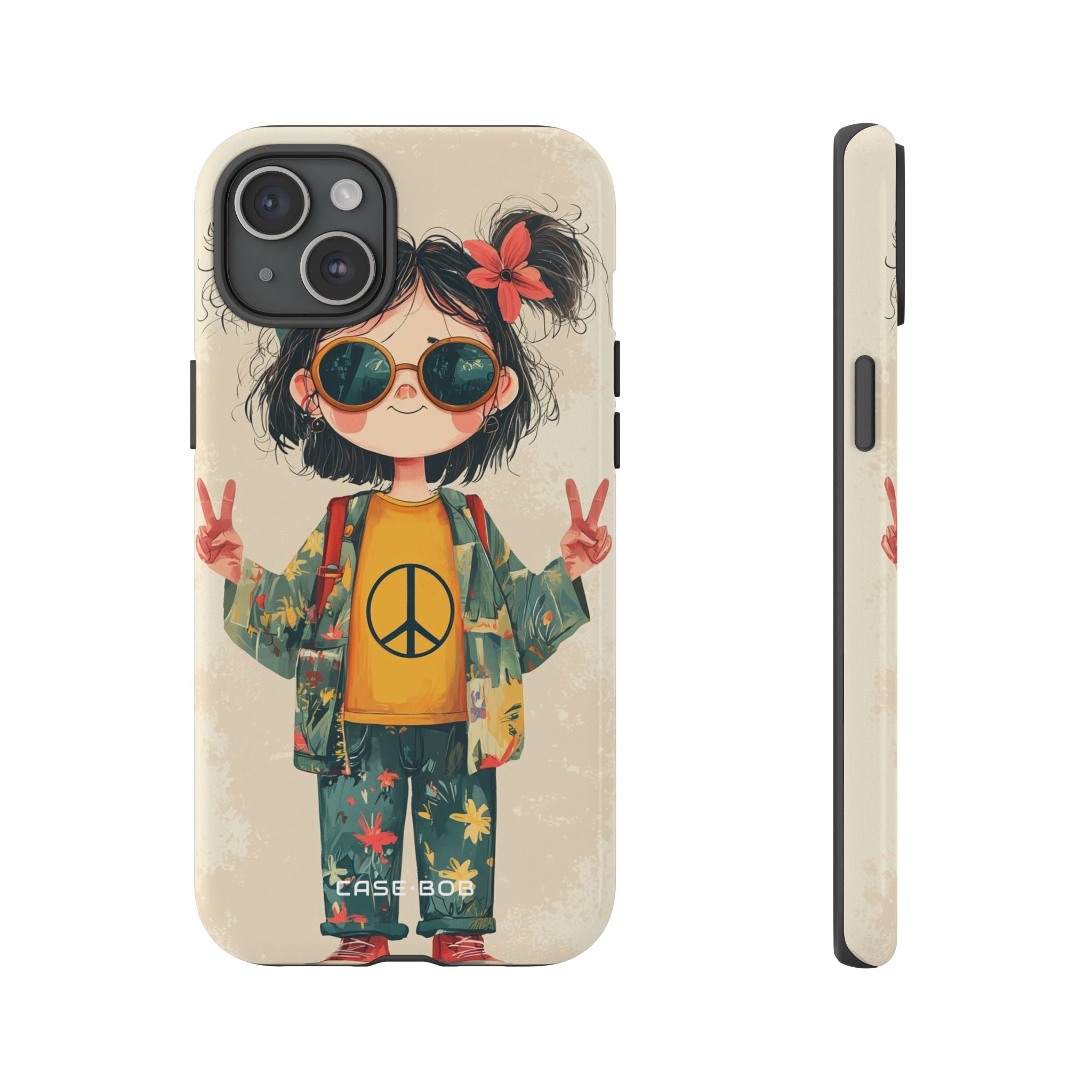 Peace Pigtails iPhone 15 Plus Case - Tough