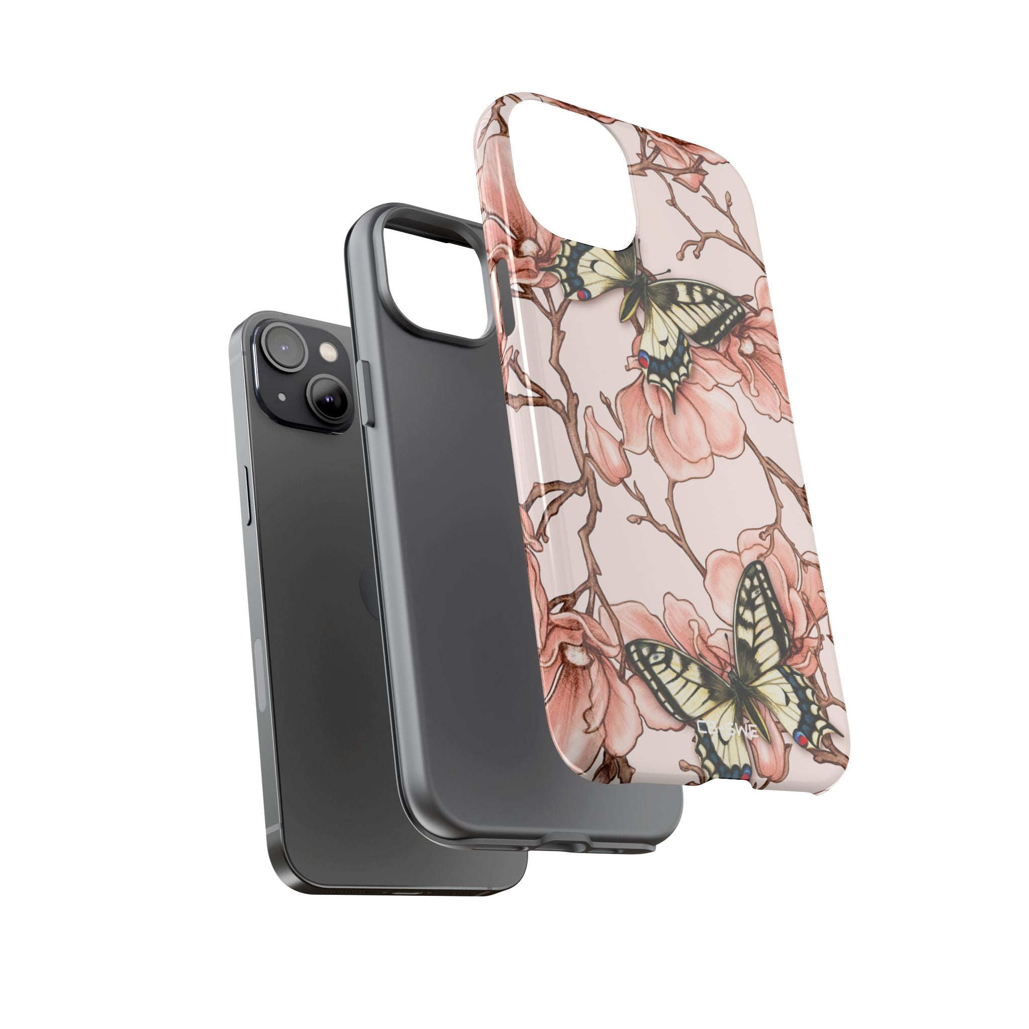 Butterflies and Magnolias Harmony - iPhone Case