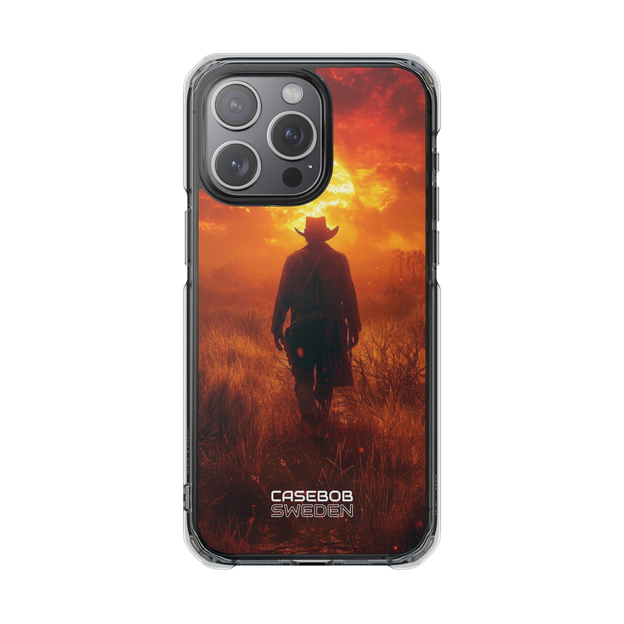 Fiery Sunset Cowboy iPhone 15 - Impact Clear+