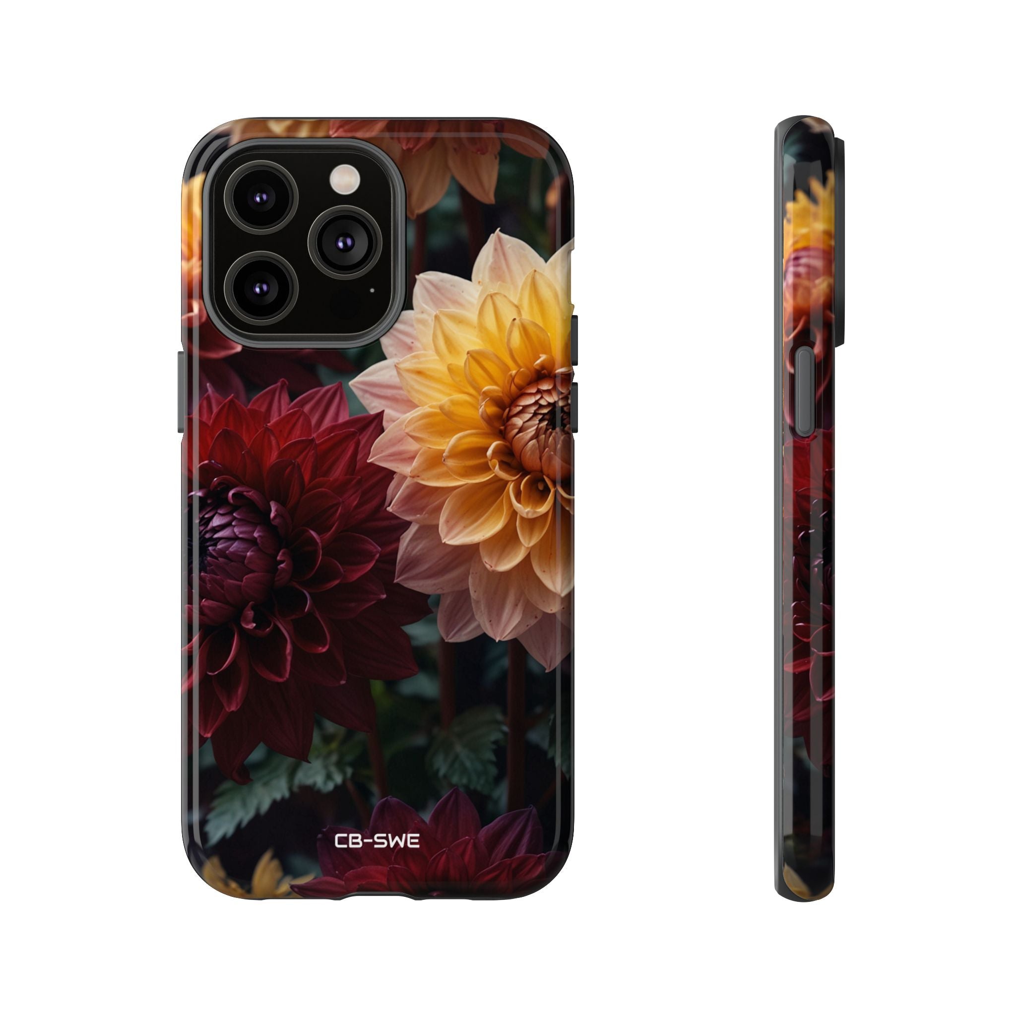 Dahlias Embrace Light - iPhone Case