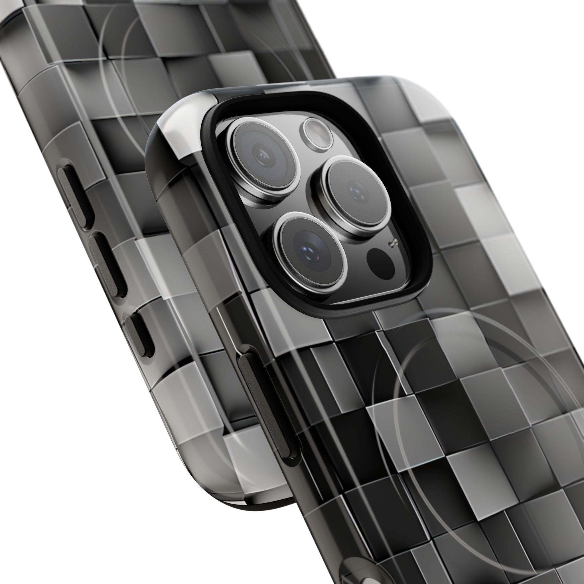 Monochrome Cube Depth iPhone 16 - Tough+