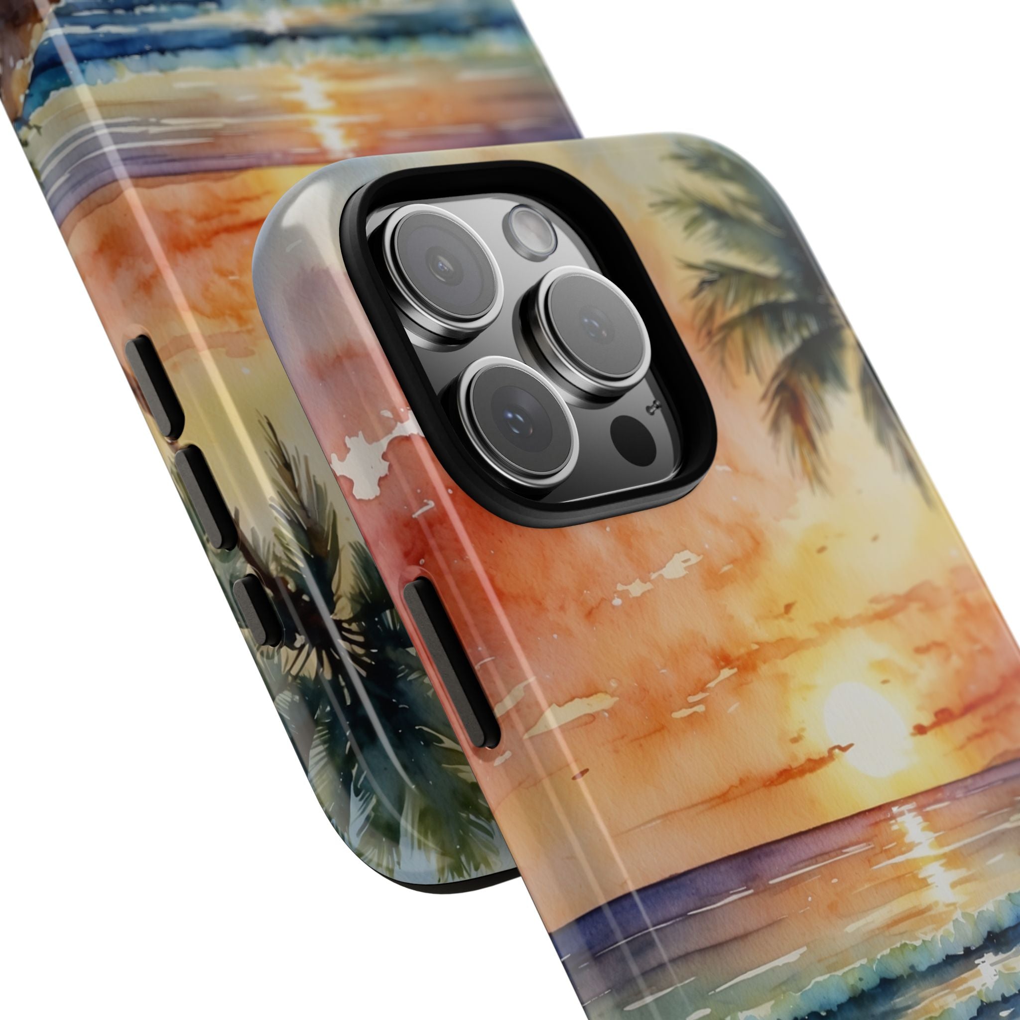 Sunset Palm iPhone 16 Pro Max Case - Tough