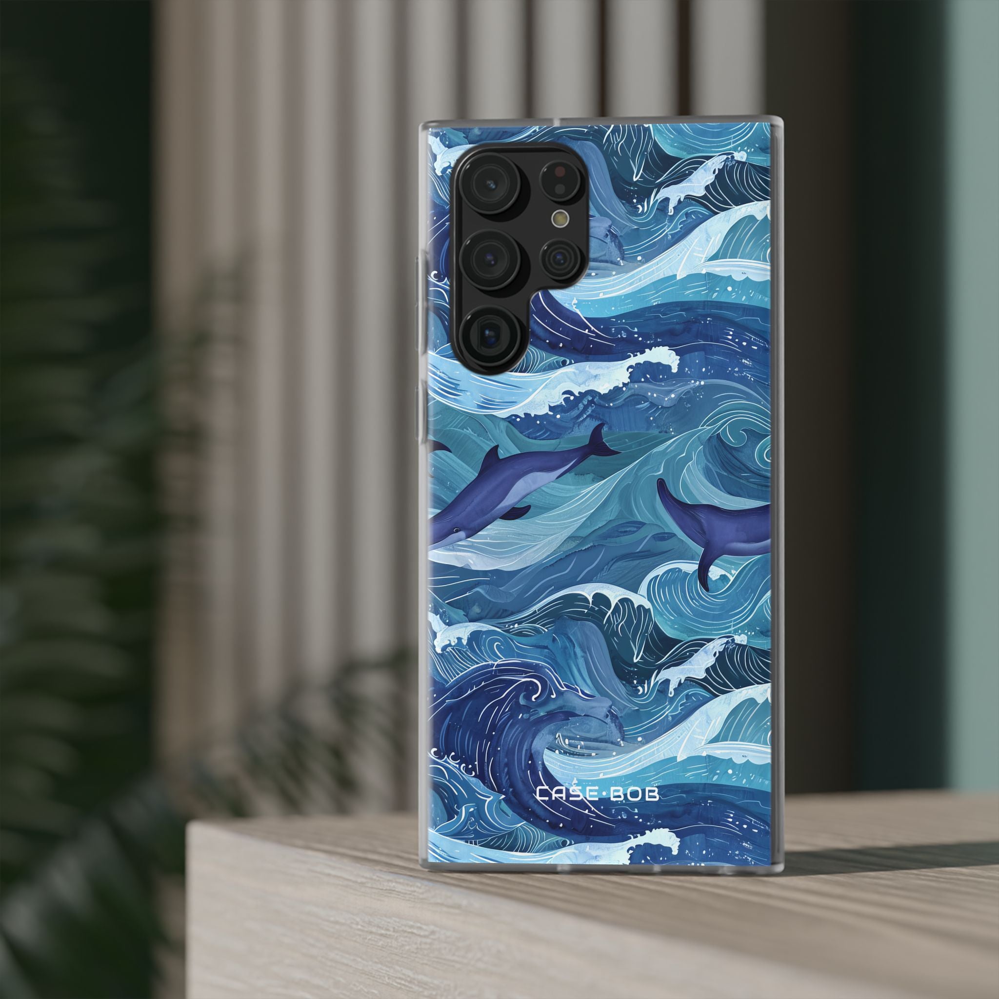 Dolphin Waves Samsung S22 Ultra Case - Soft