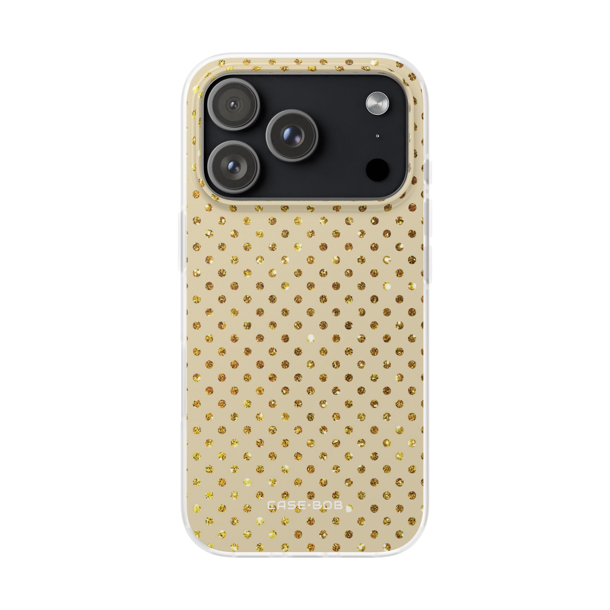 Gold Sparkle Grid iPhone 17 Pro Case - Soft