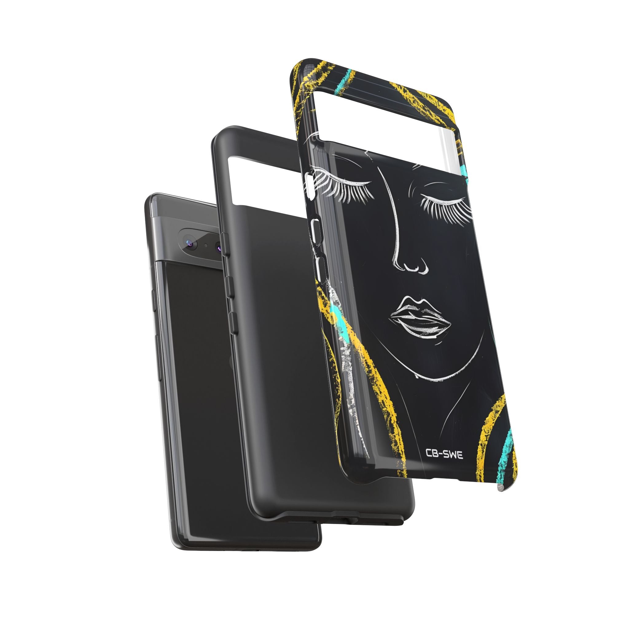 Vivid Minimalist Portrait - Google Pixel Case