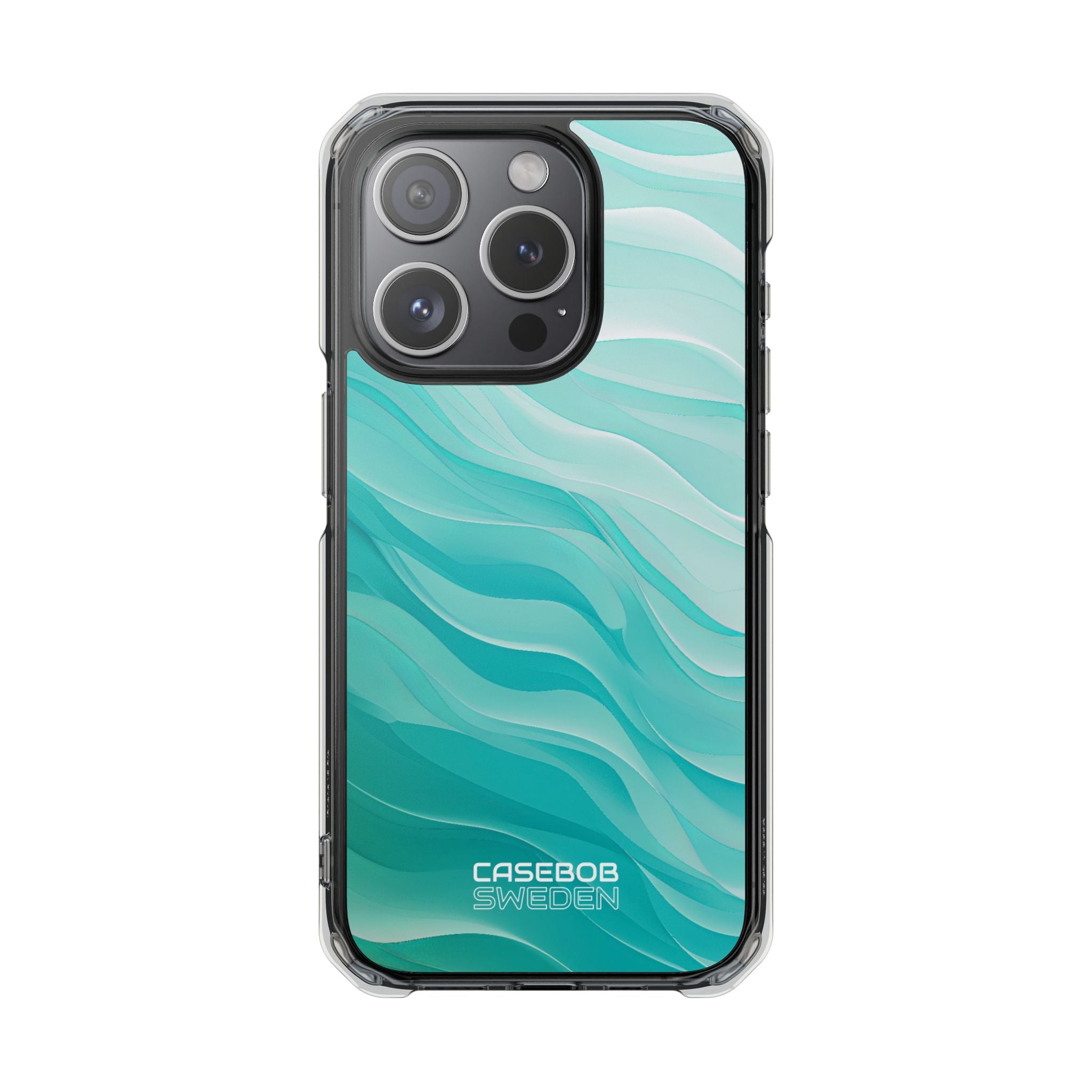 Soothing Aqua Waves iPhone 15 - Impact Clear+