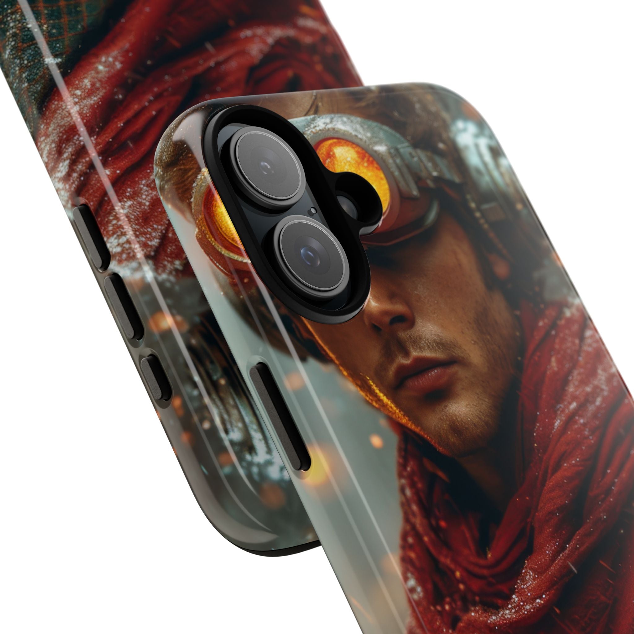 Futuristic Steampunk Explorer iPhone 16 - Tough