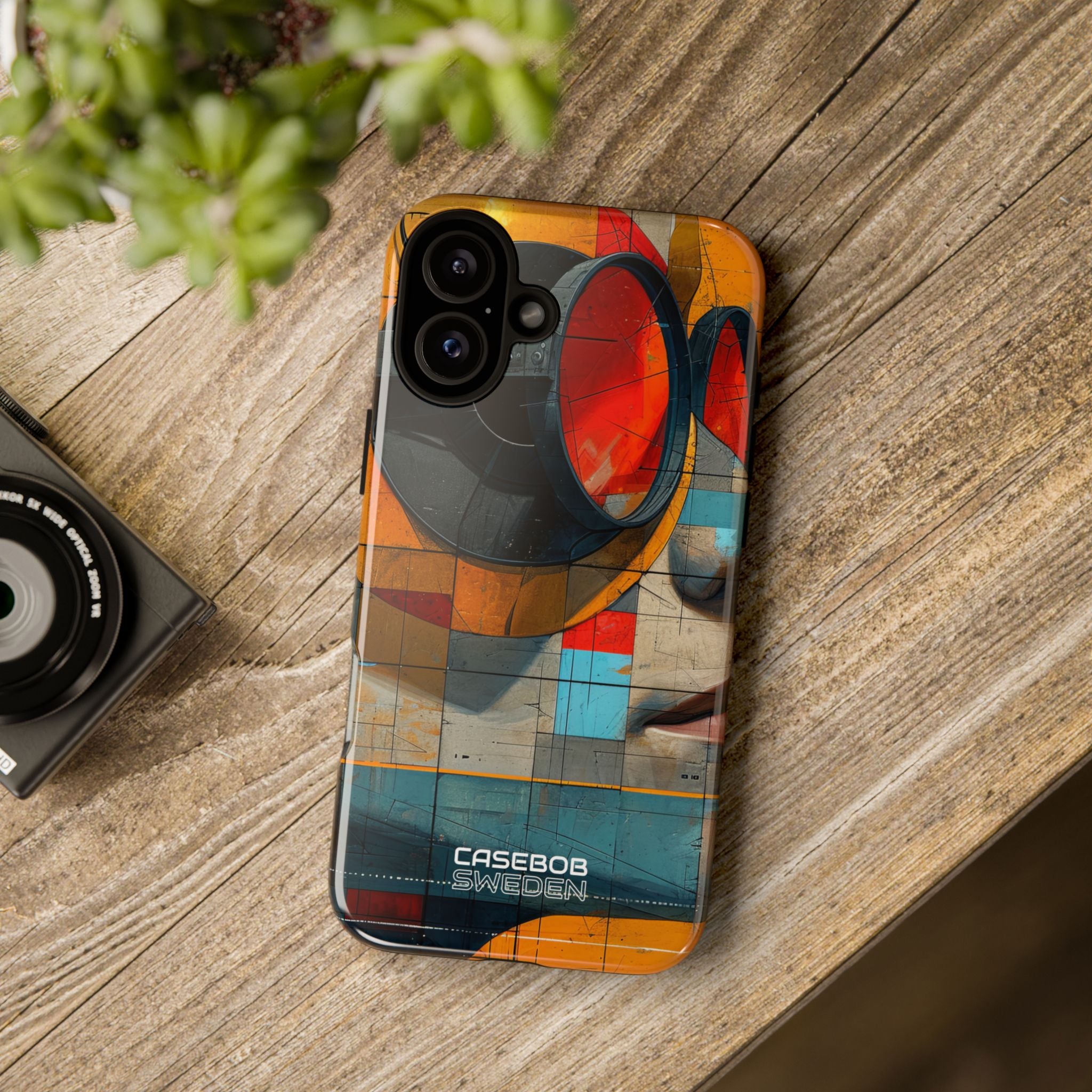 Futuristic Cubist Visions iPhone 16 - Tough