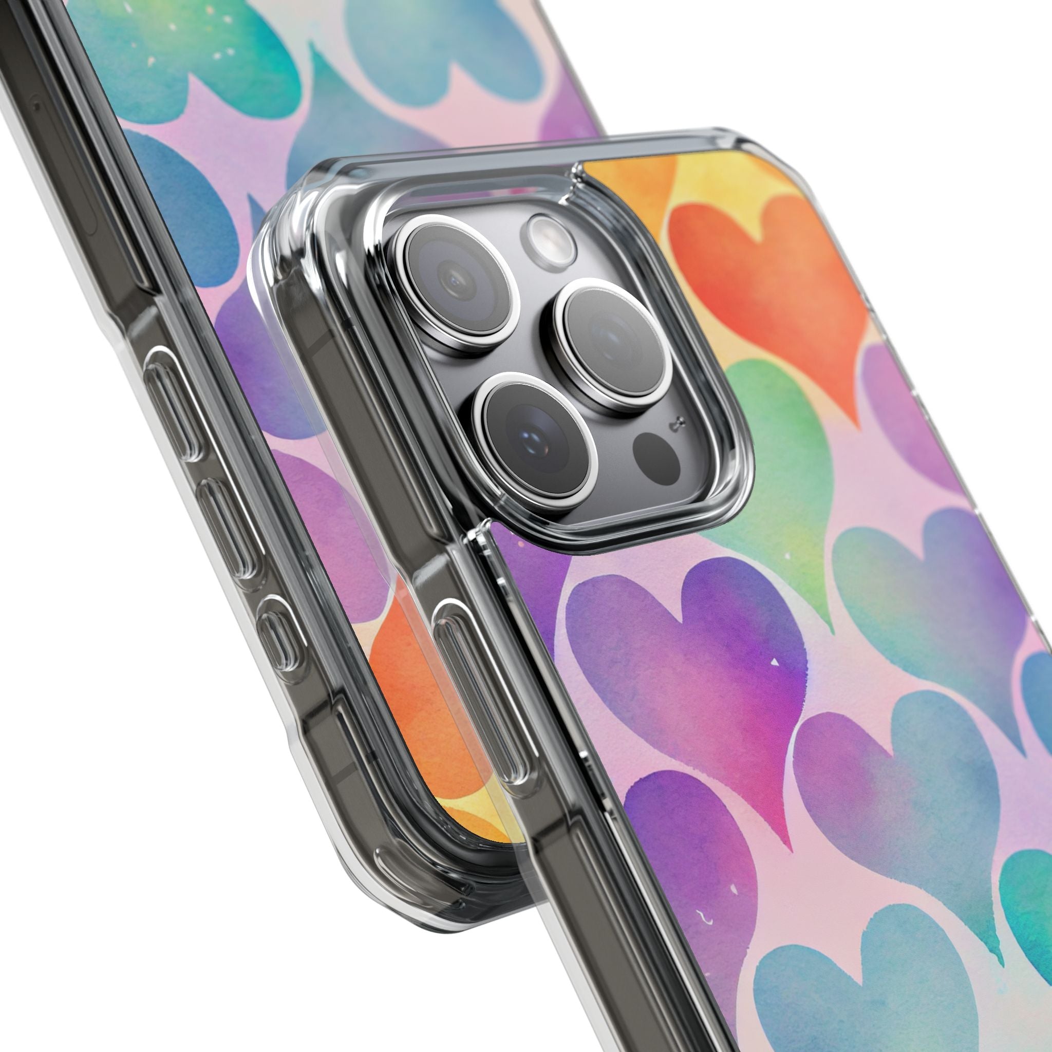 Watercolor Heart Symphony iPhone Case - Impact