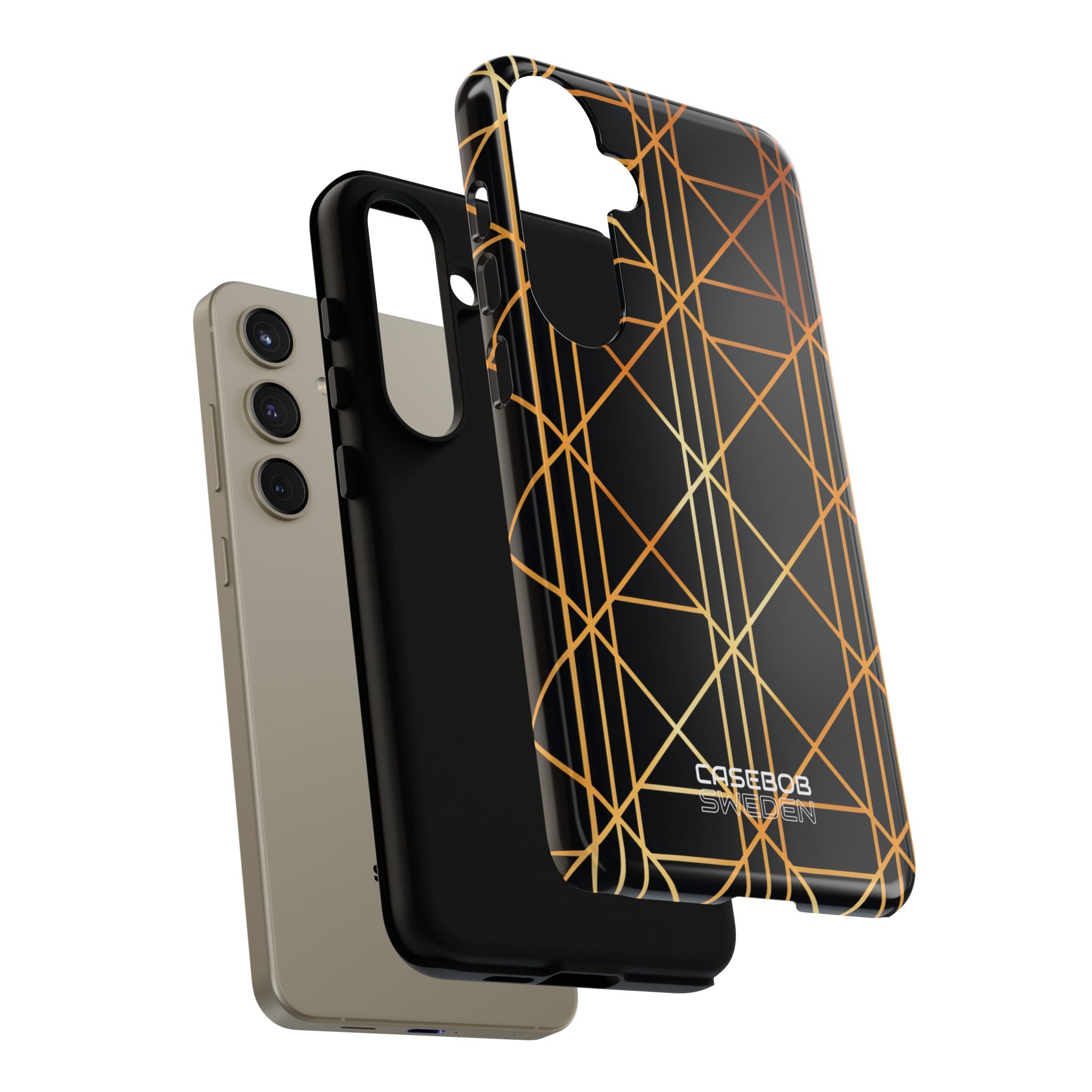 Golden Geometric Elegance Samsung S24 - Tough
